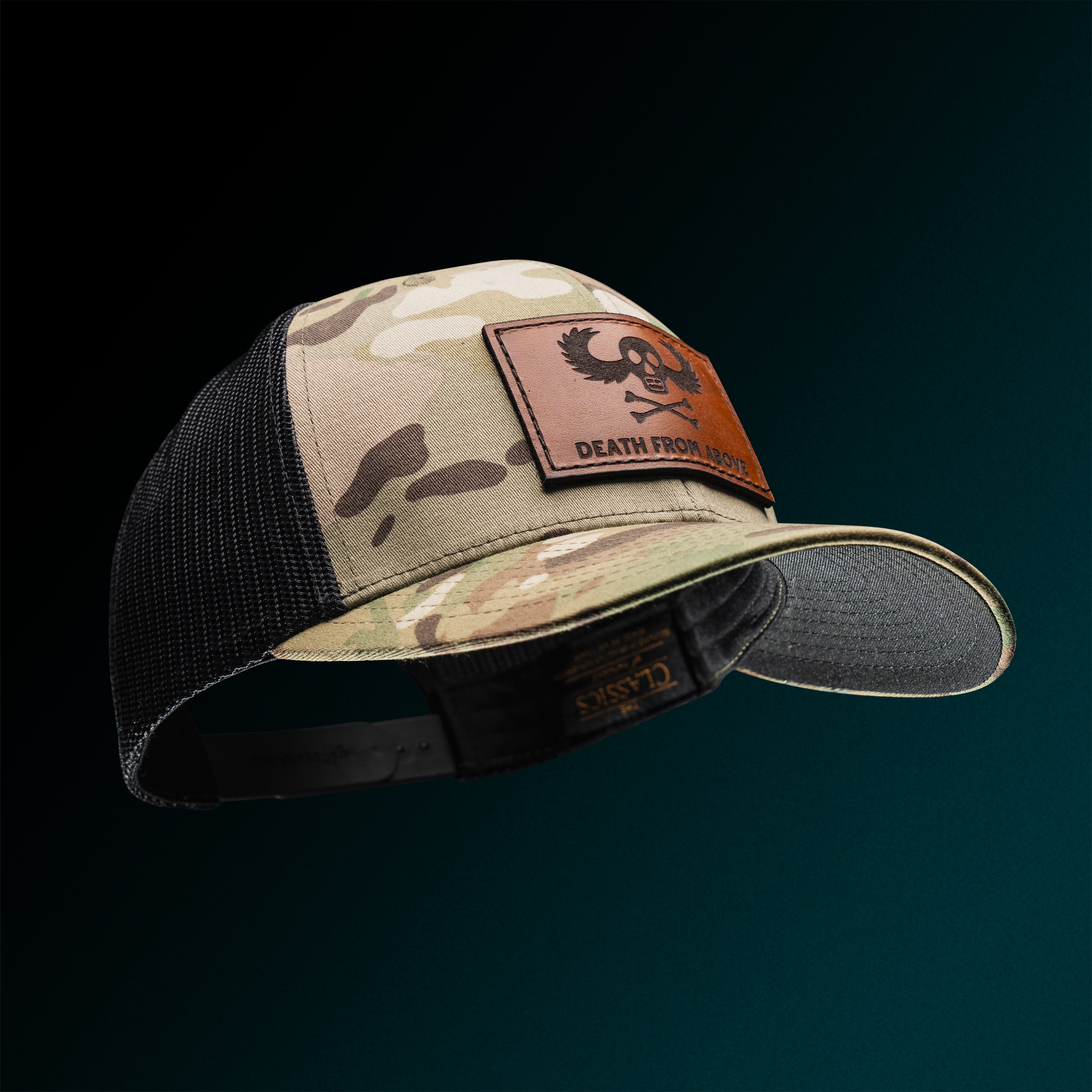 Death From Above Leather Patch Tactical Snapback
