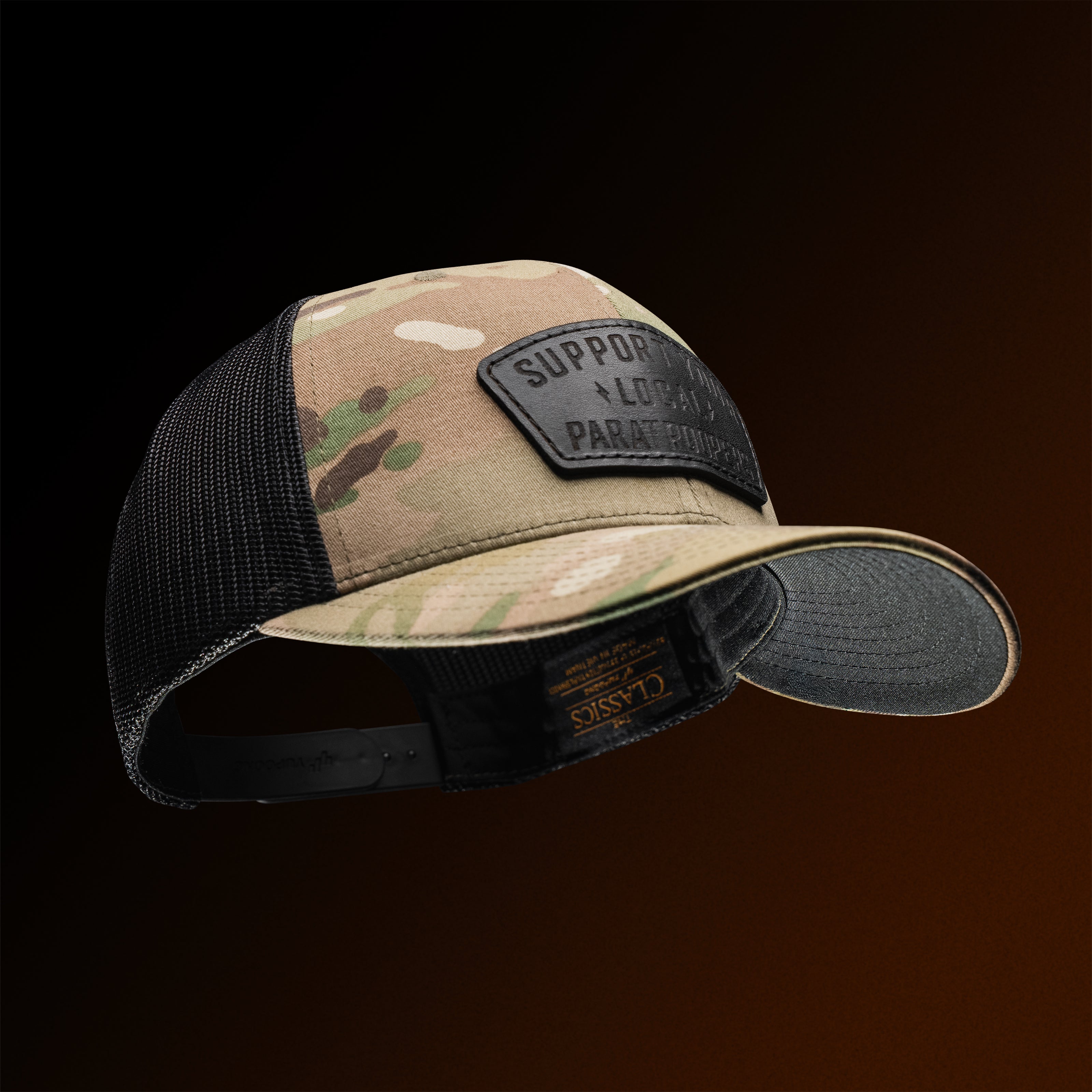 Support Local Paratrooper Leather Patch Tactical Snapback