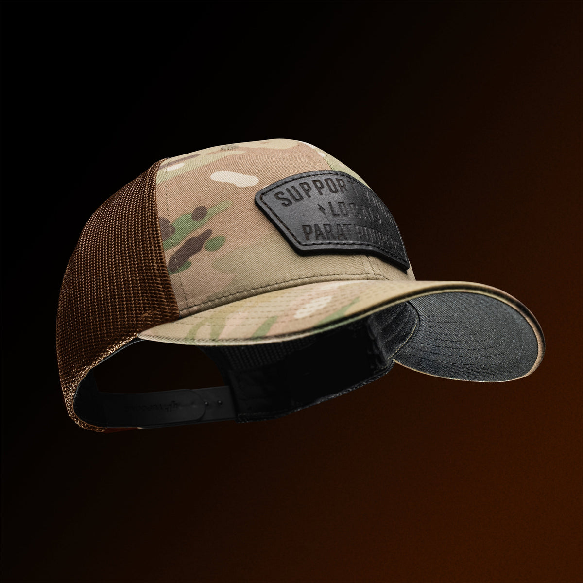 Unterstütze Lokale Fallschirmjäger Leder Patch Taktische Snapback