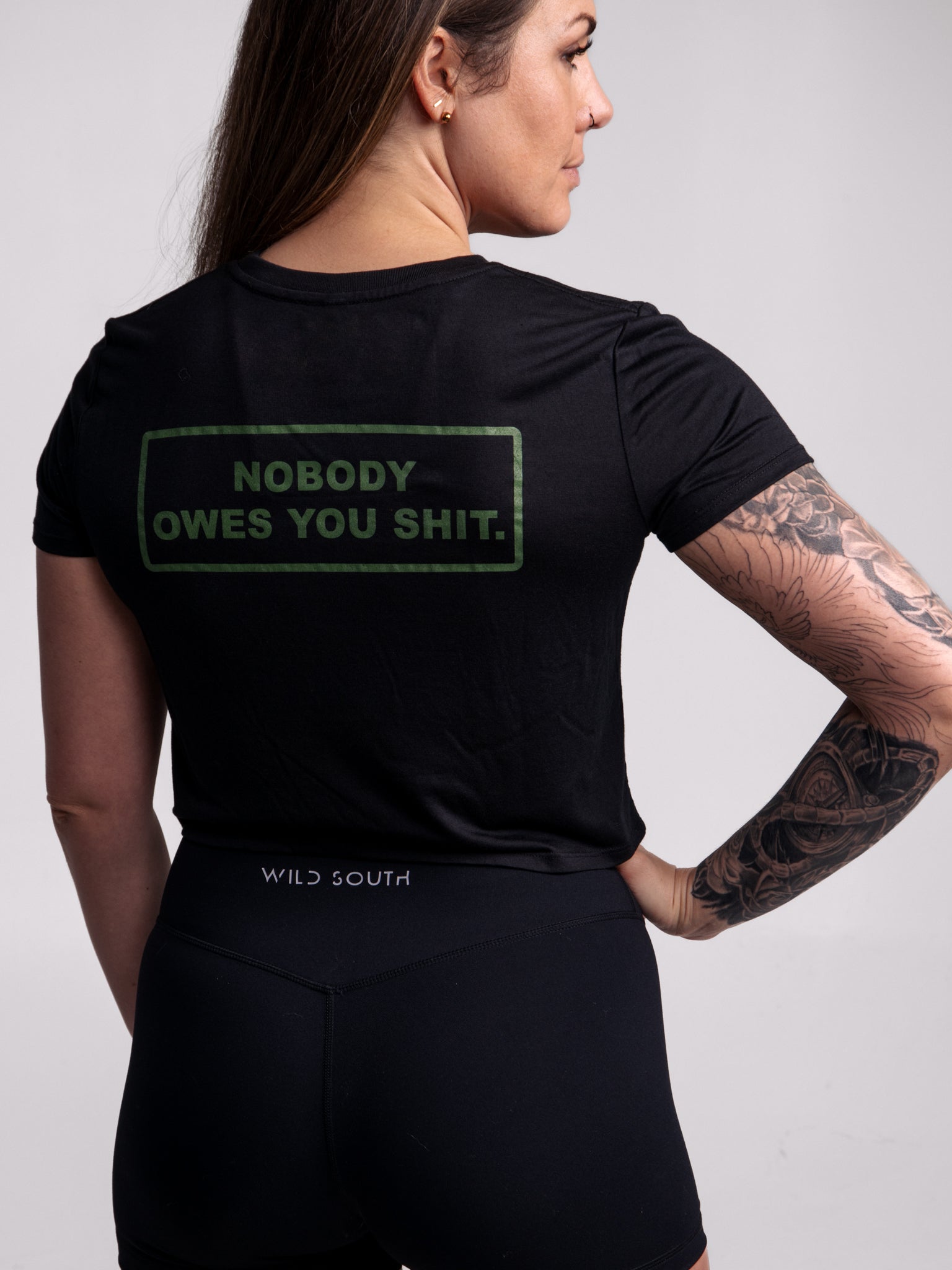 Nobody Owes You Crop Tee