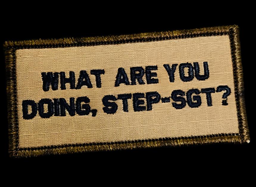 “WHAT ARE YOU DOING, STEP SGT?” TACTICAL MORALE PATCH