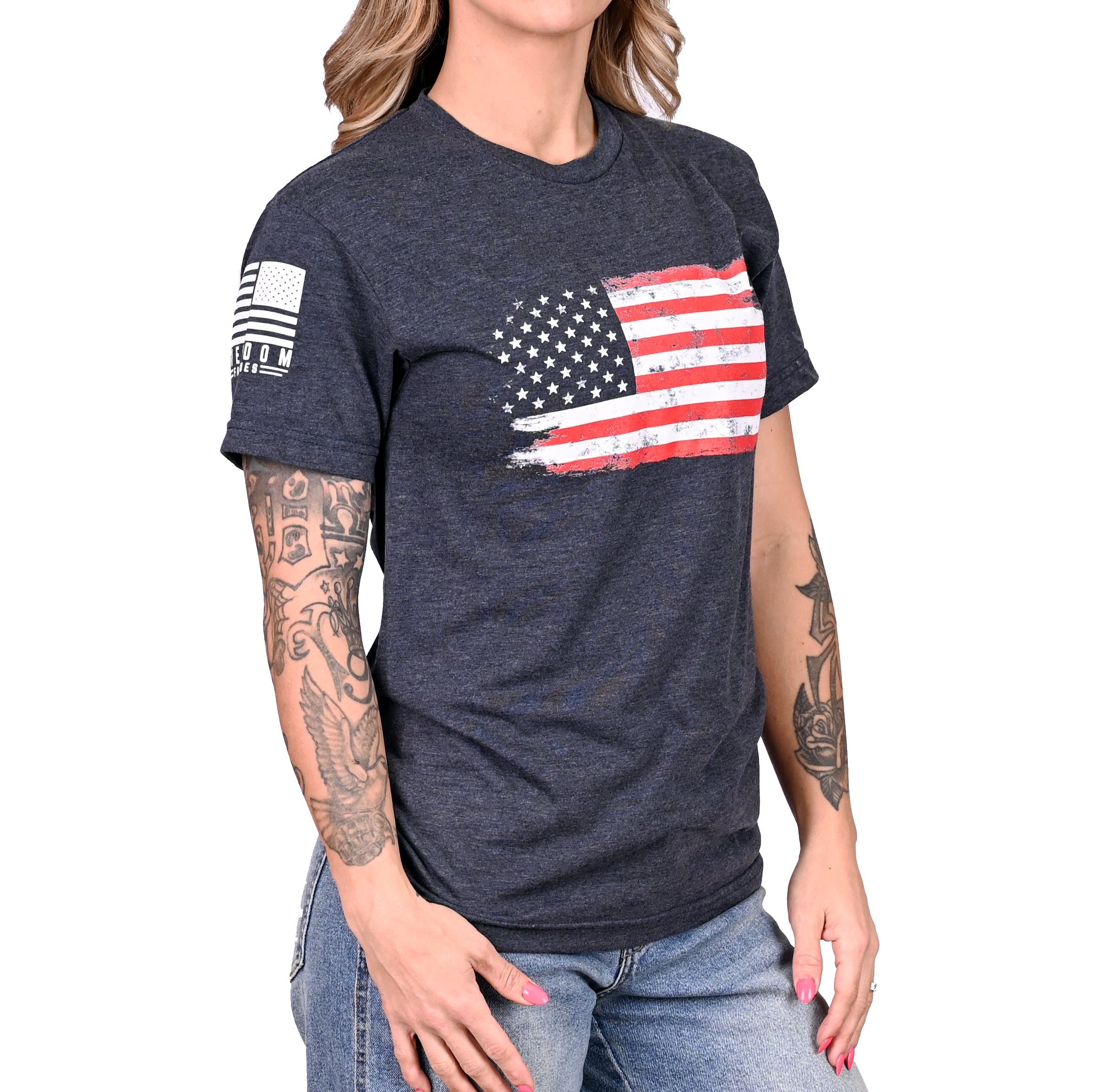 Women's Old Glory Boyfriend Fit Patriotic Tshirt