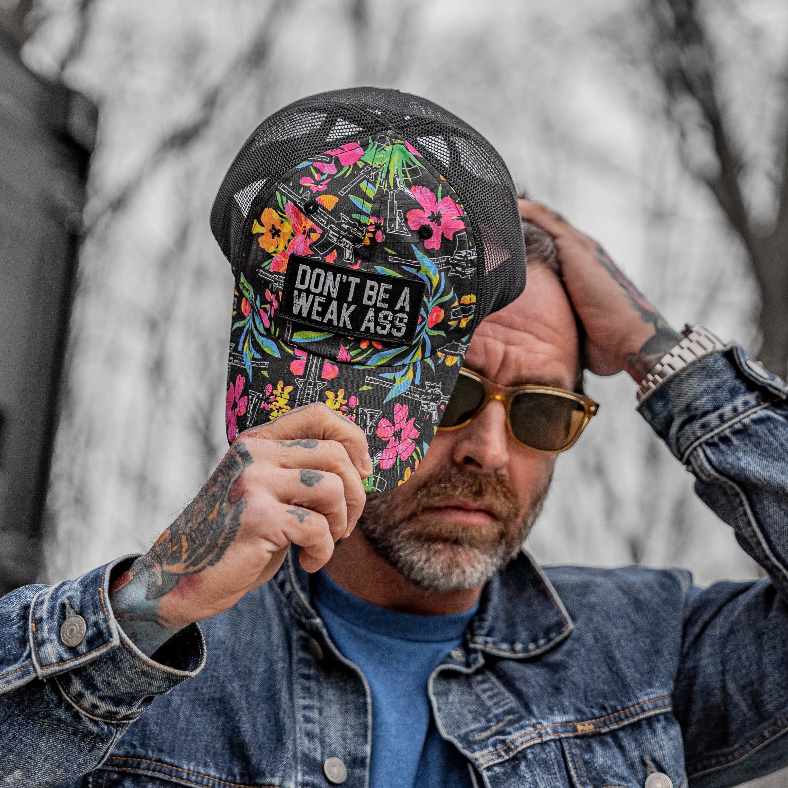 Don't Be A Weak Ass Patch Ripstop Snapback Hat