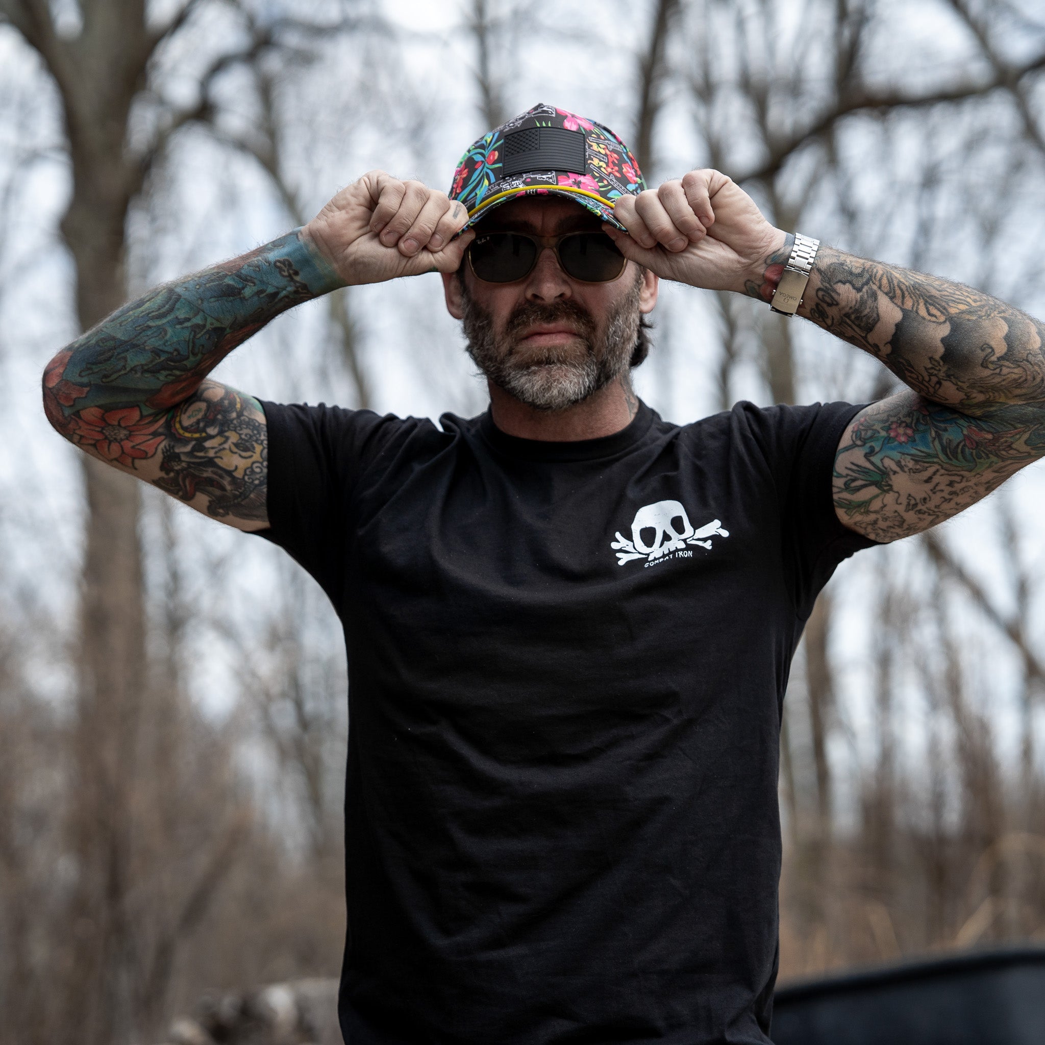 Nobody Is Coming To Save You Skull Patch Ripstop Snapback