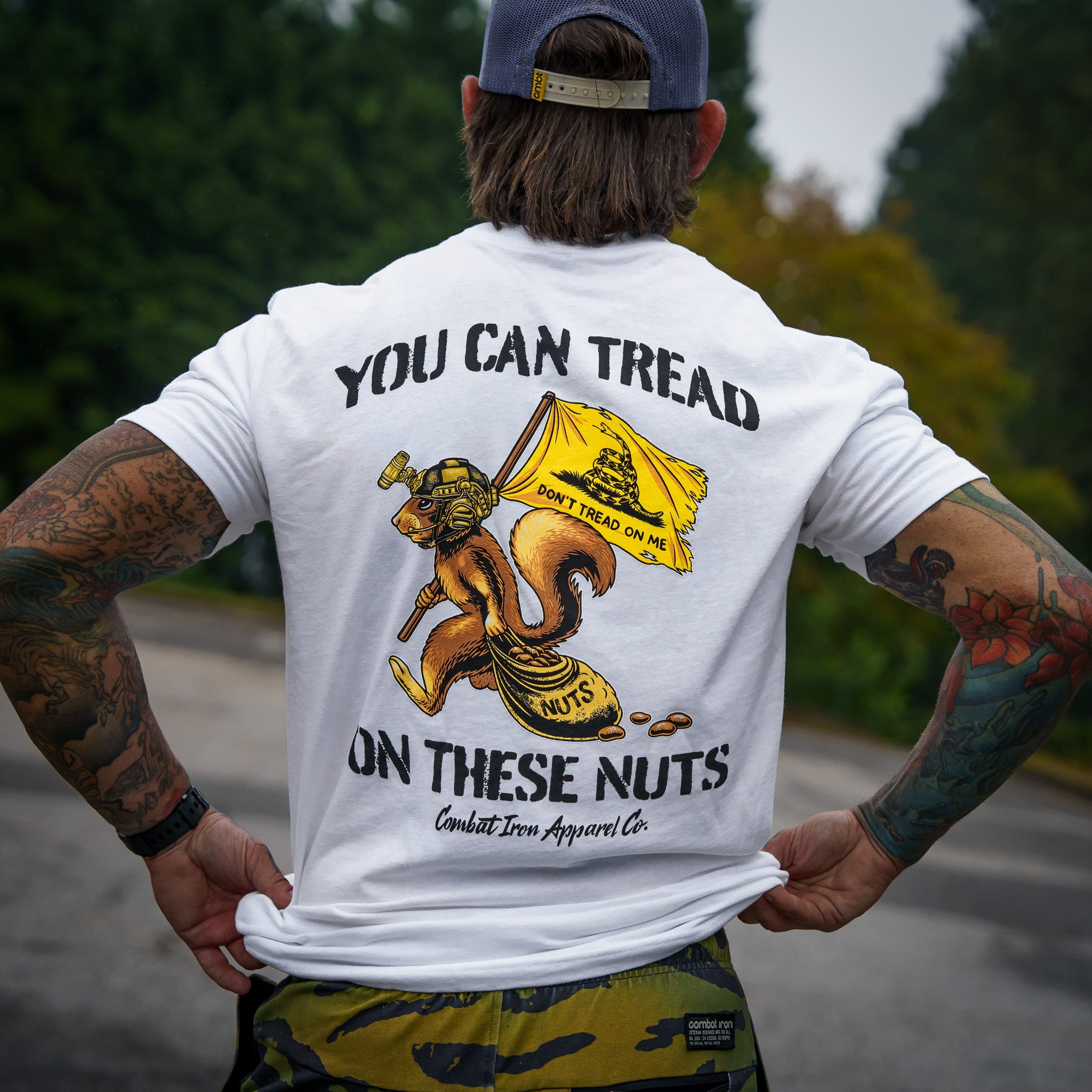 Tread On These Nut's Patriotic Men's T-Shirt