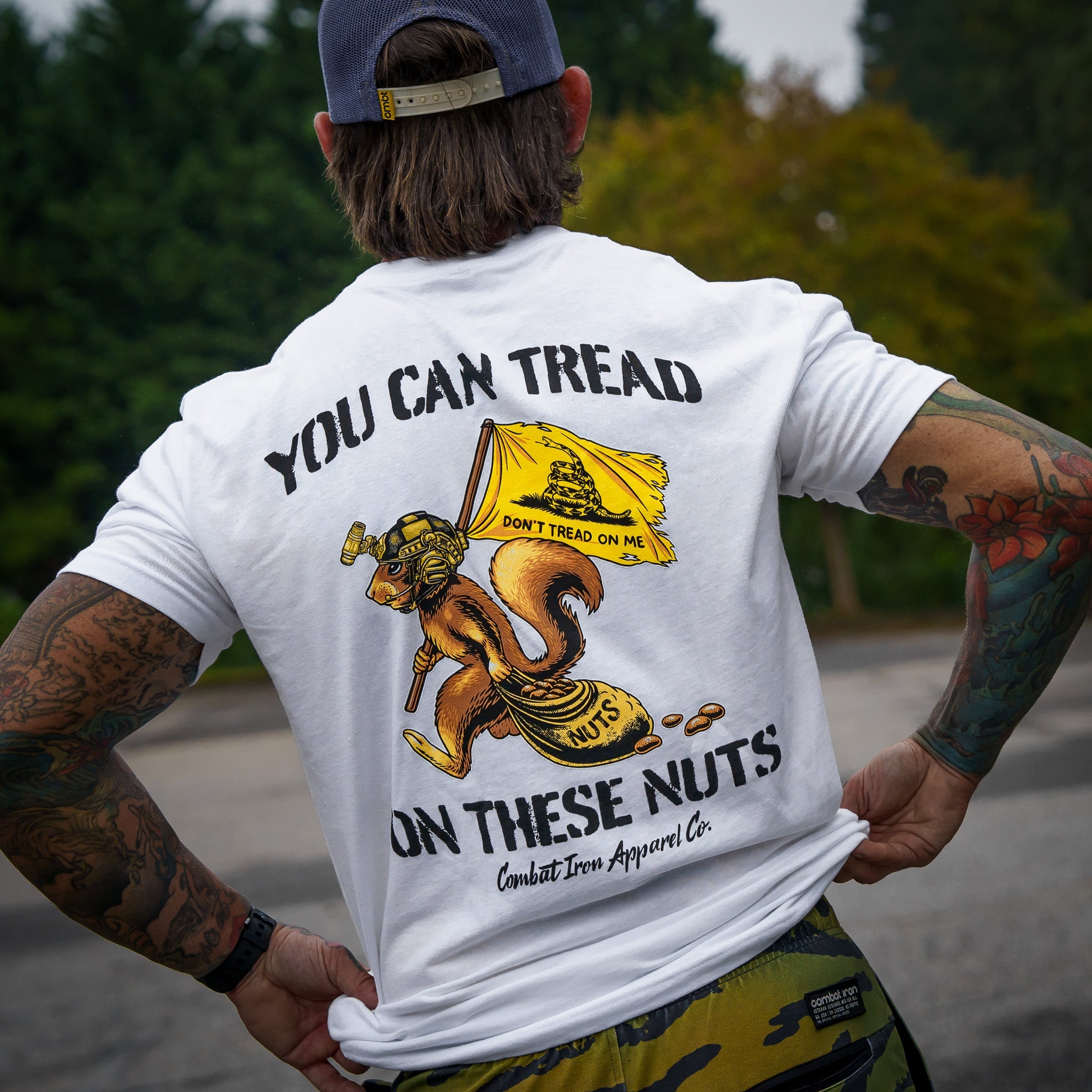 Tread On These Nut's Patriotic Men's T-Shirt