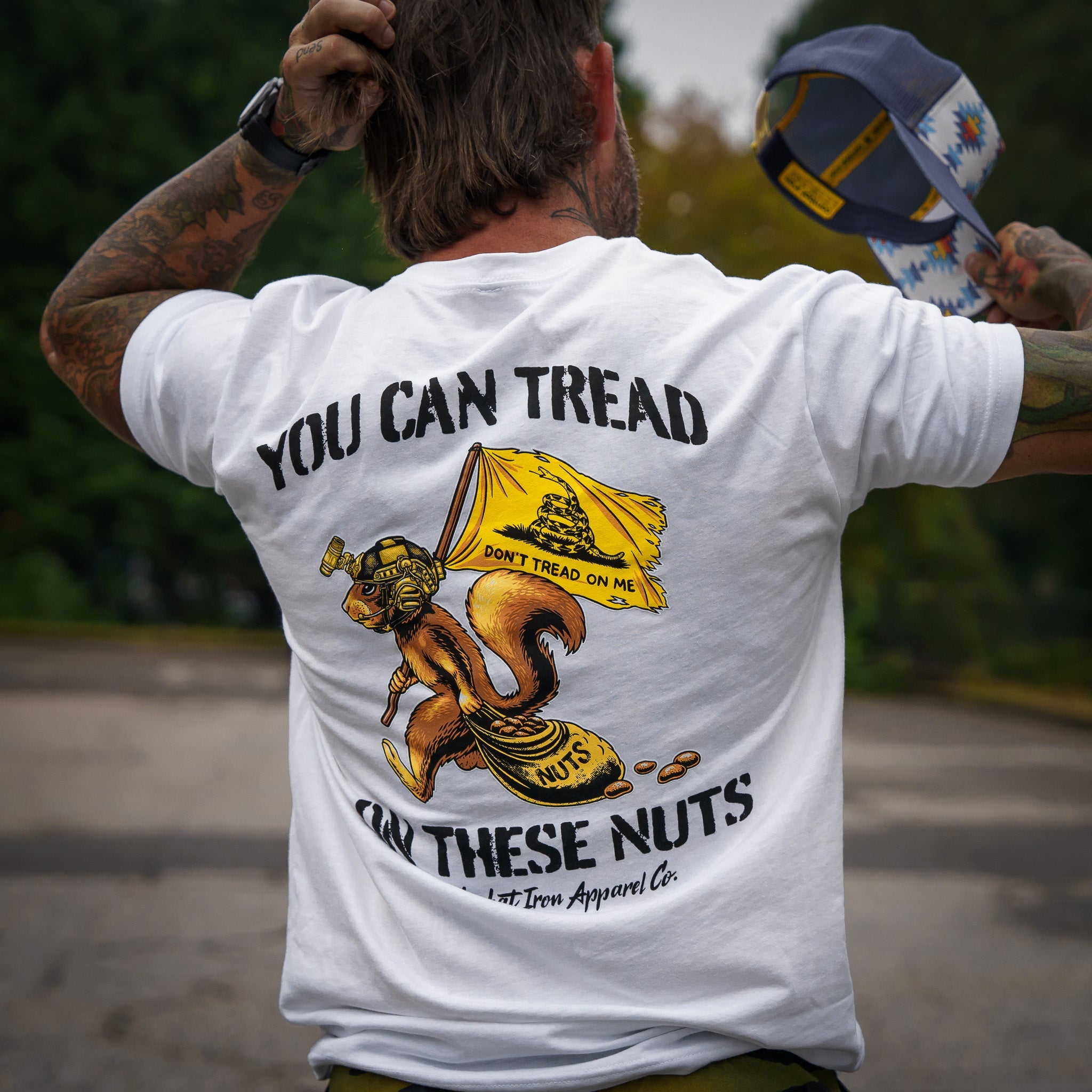 Tread On These Nut's Patriotic Men's T-Shirt