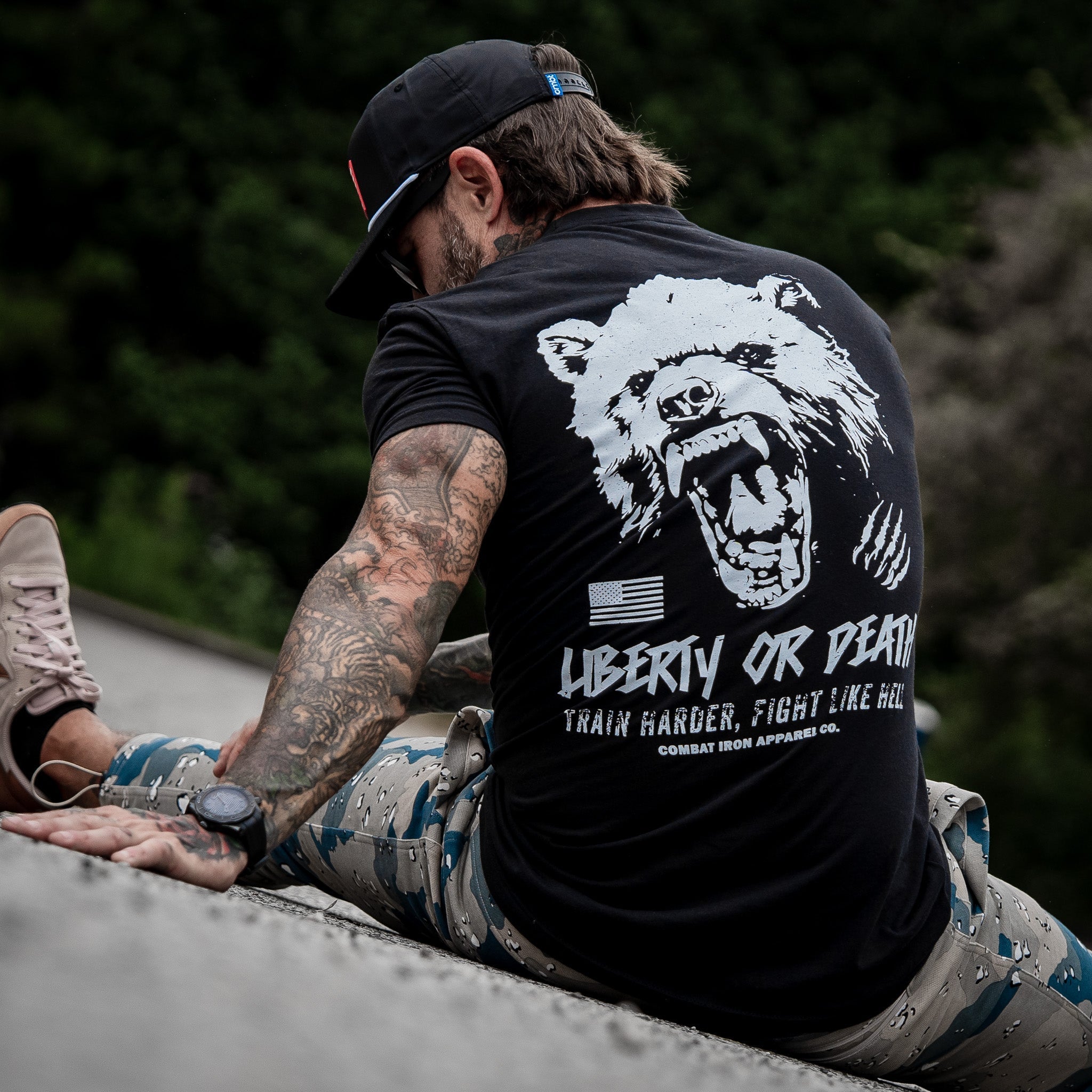 Camiseta para hombre "Libertad o Muerte Lucha como el Infierno"