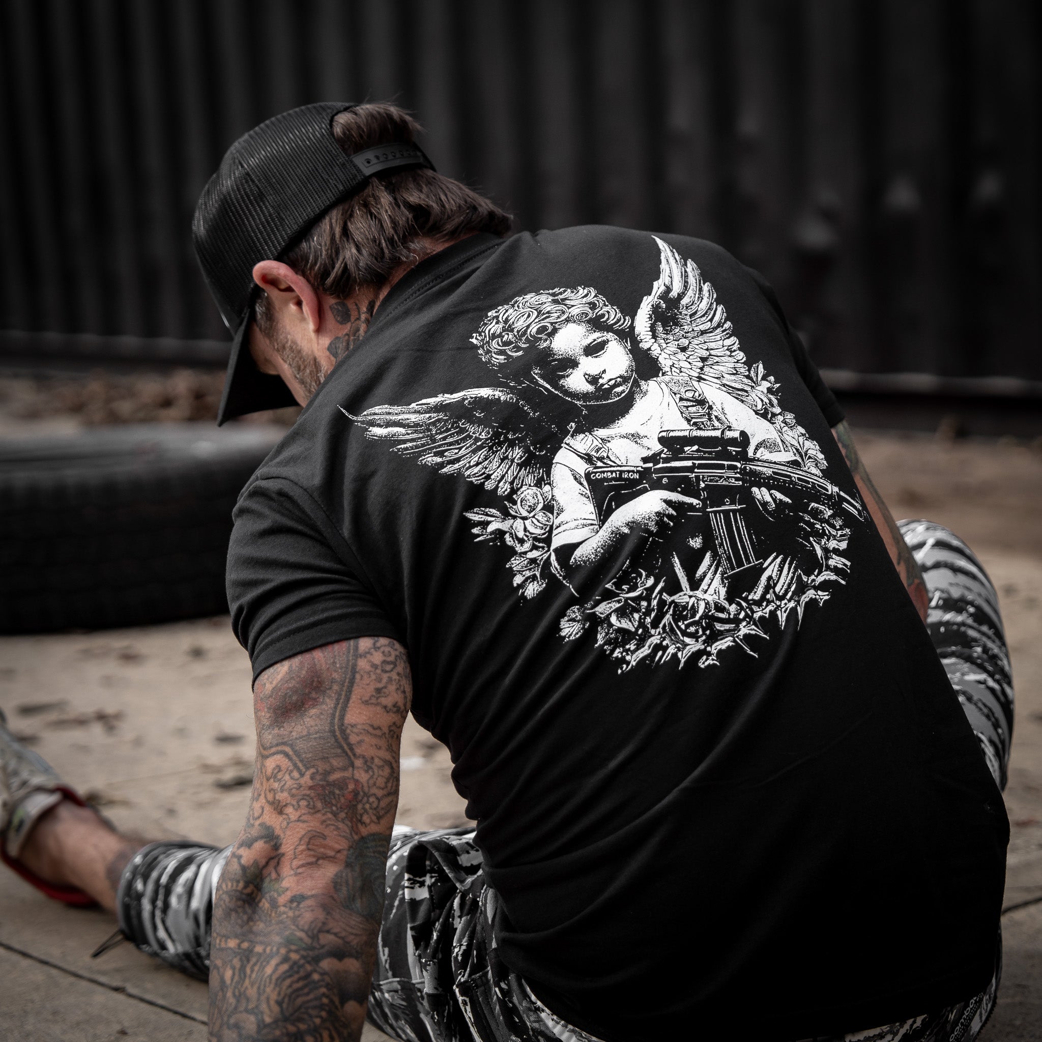The Armed Guardian Angel Men's T-Shirt