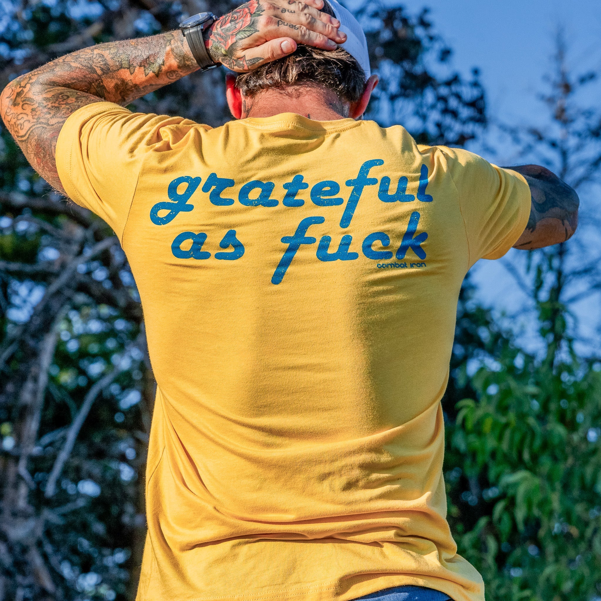 Grateful As Fuck Men's Motivational T-Shirt