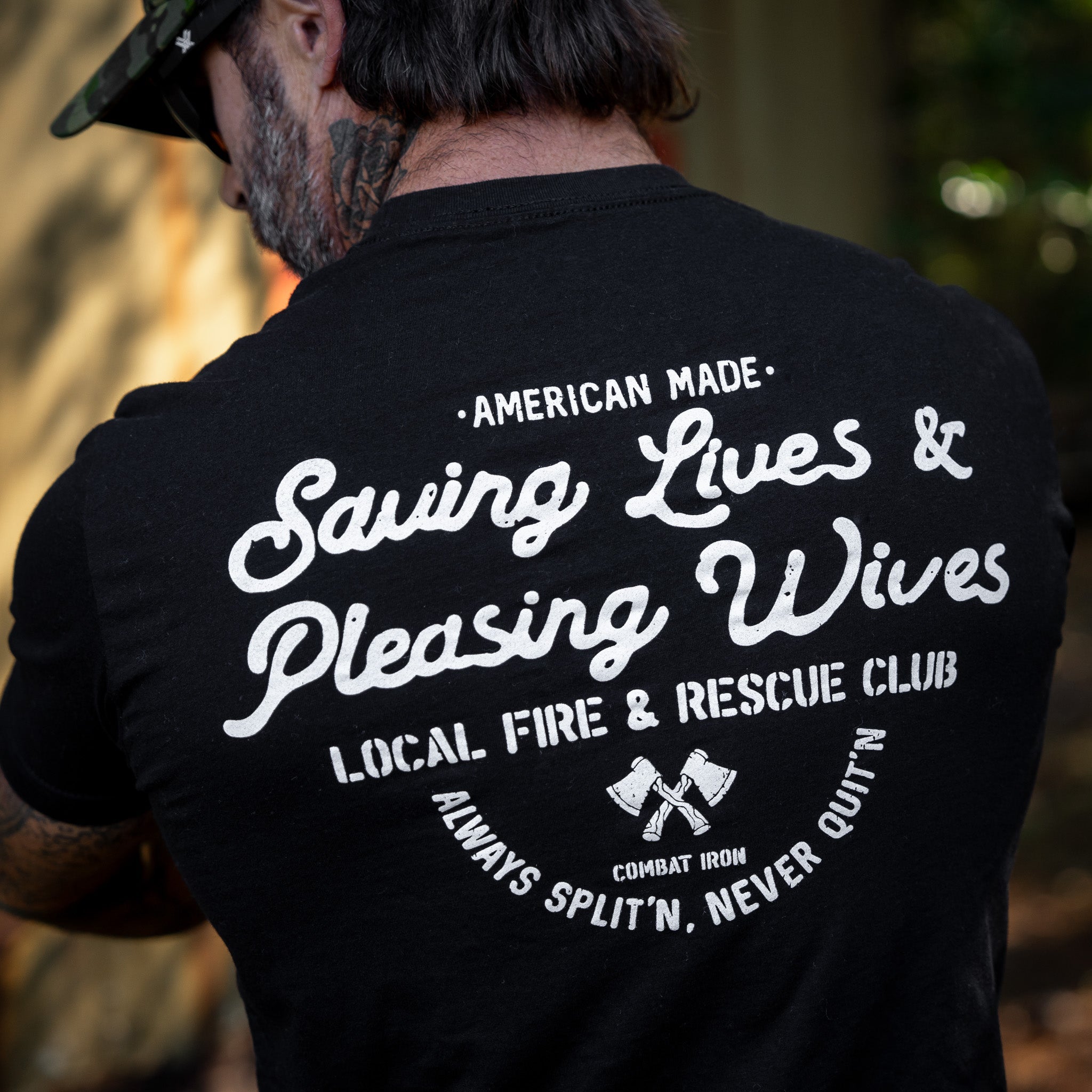 Saving Lives & Pleasing Wives Fire & Rescue Club Men's T-Shirt