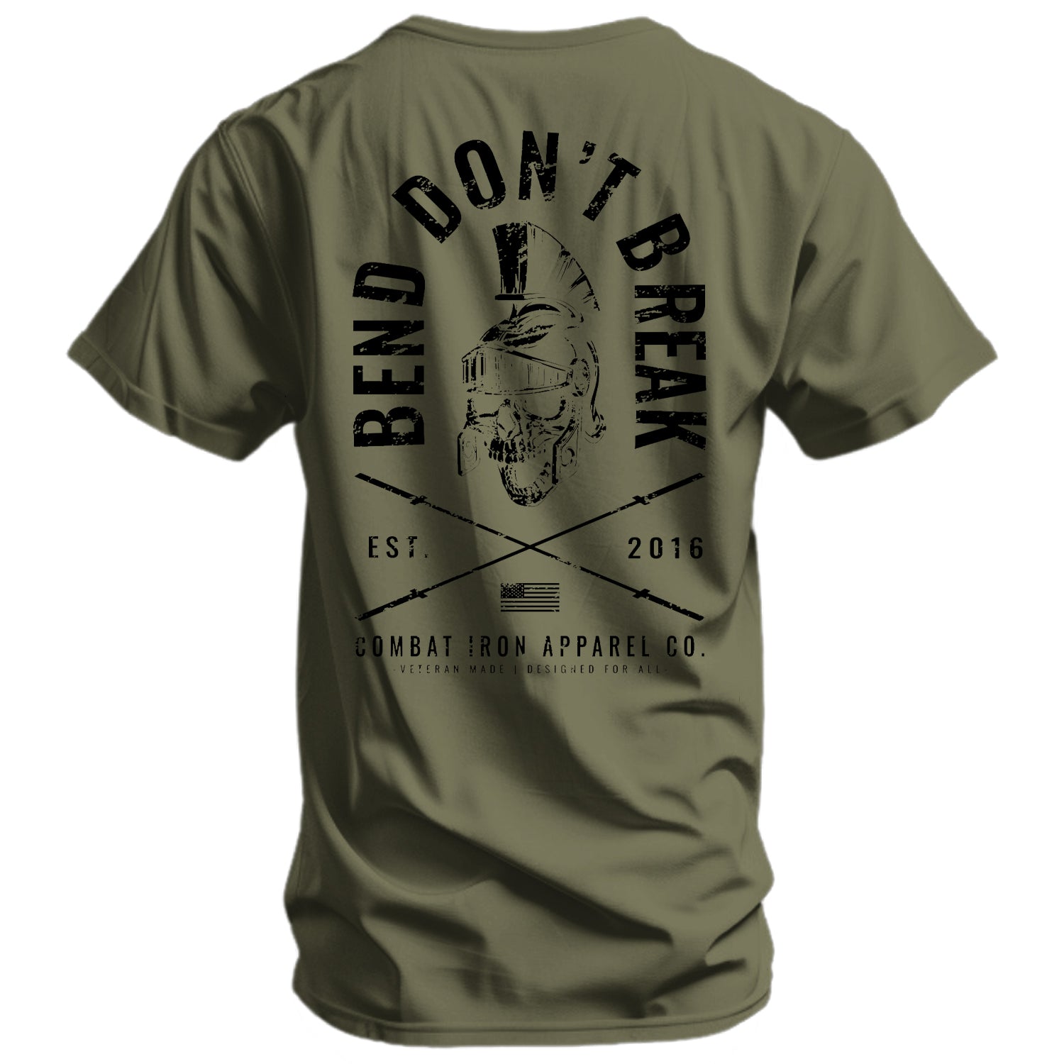 Bend Don't Break Barbell Skull Men's T-Shirt