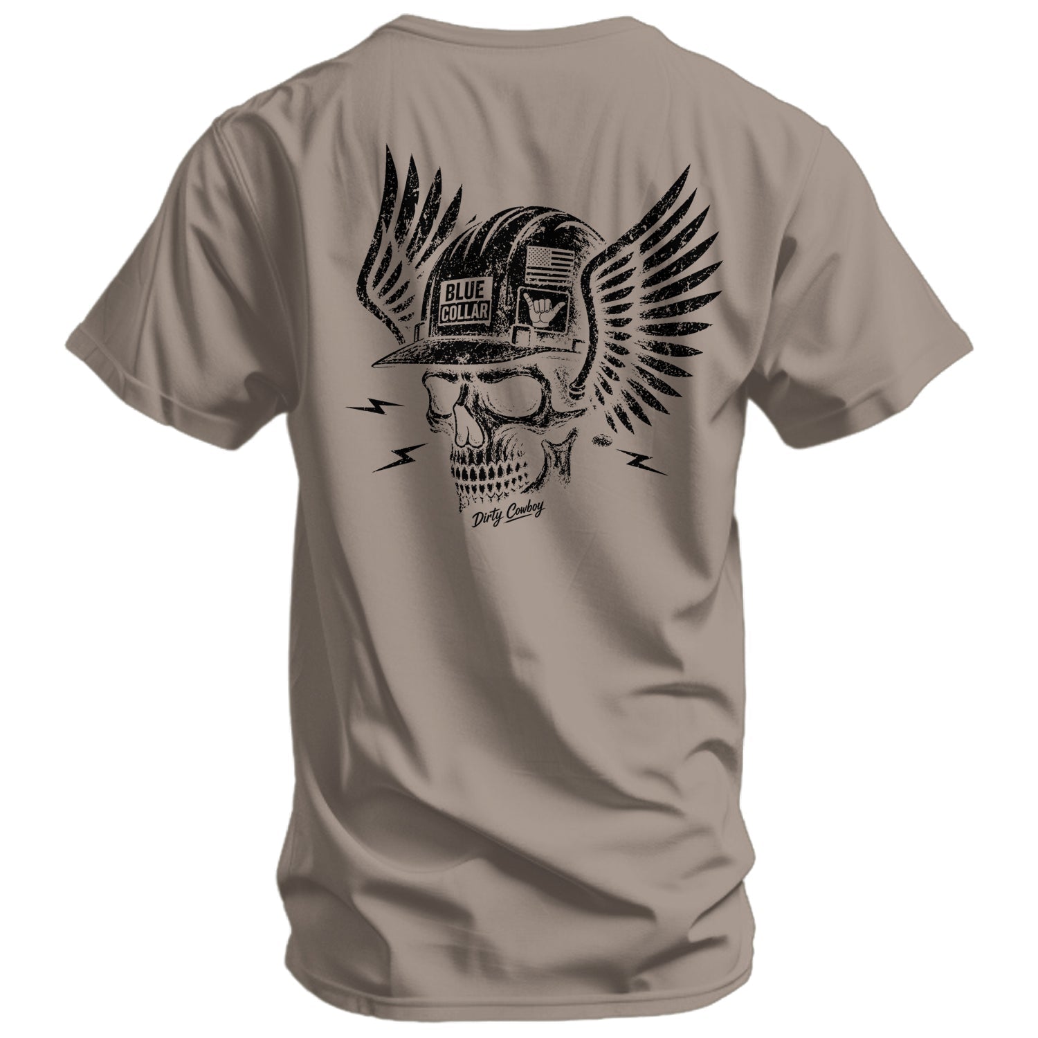 Blue Collar Skull Men's T-Shirt