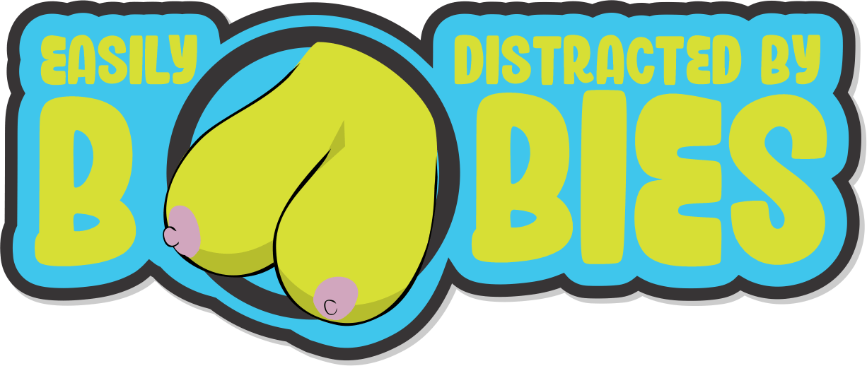 Easily Distracted By Boobies - 4.5" Sticker