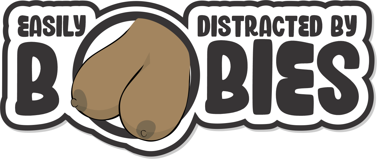 Easily Distracted By Boobies - 4.5" Sticker