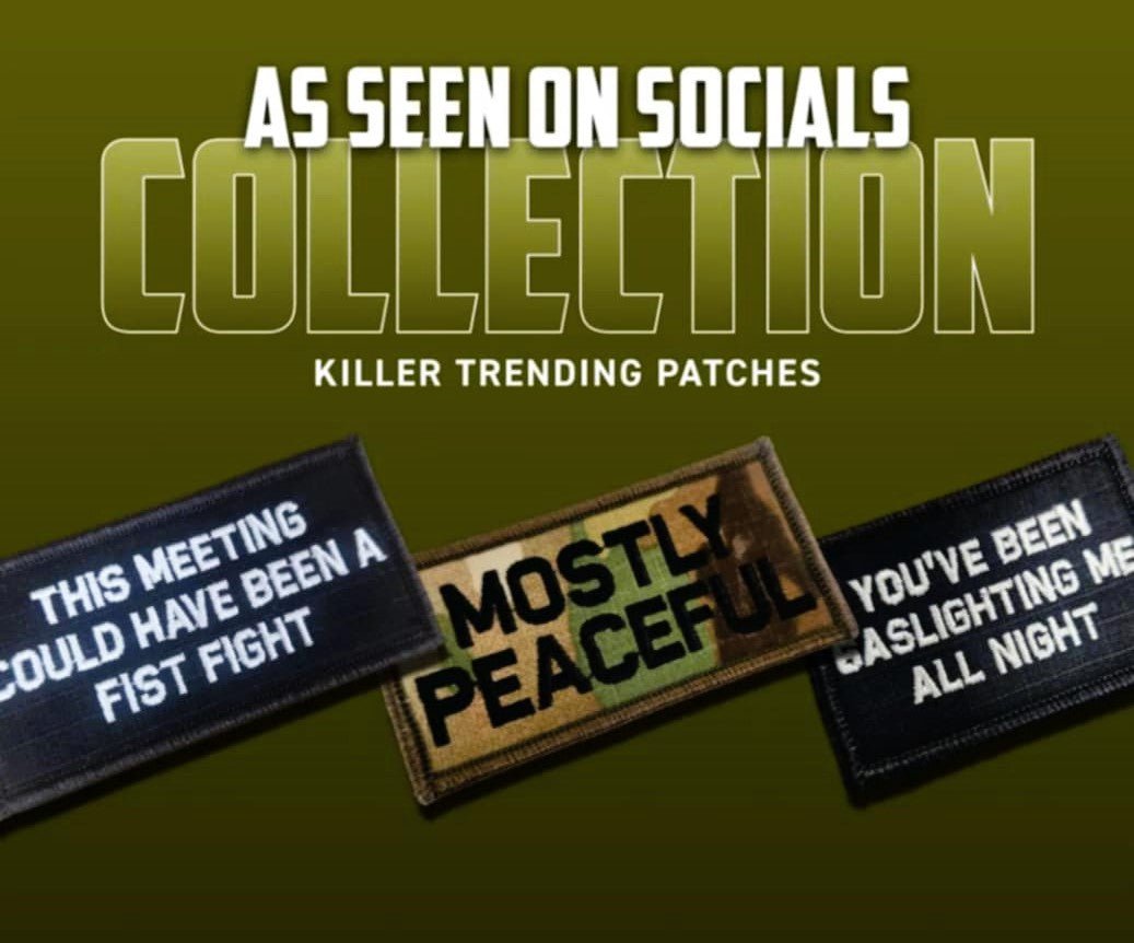 As Seen on Socials - Mostly Peaceful - 2x4 Patch - Multicam w/Black