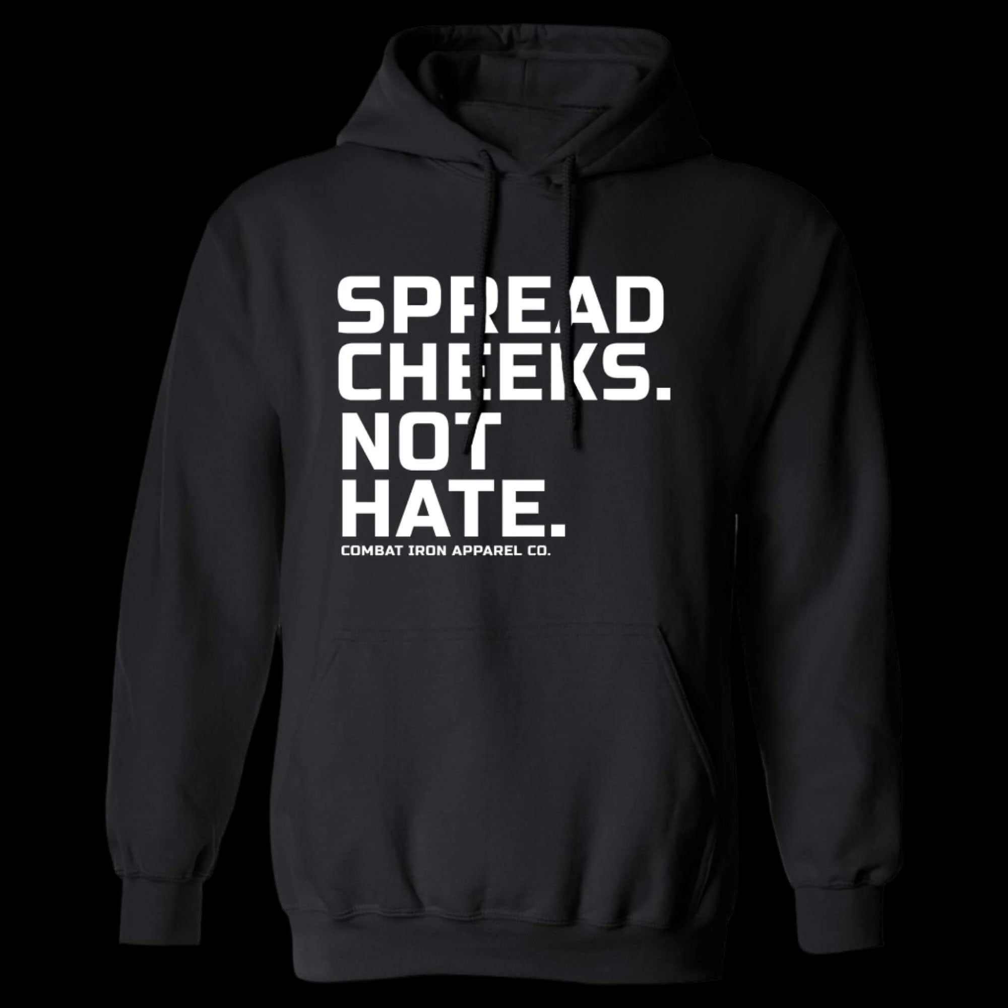 SPREAD CHEEKS. NOT HATE. MEN'S FLEECE LINED HOODIE