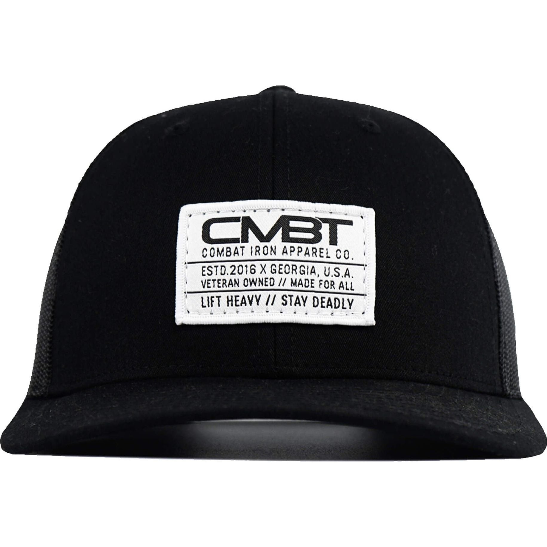 CMBT Standard Woven White Patch Edition Mid-Profile Mesh Snapback HAT