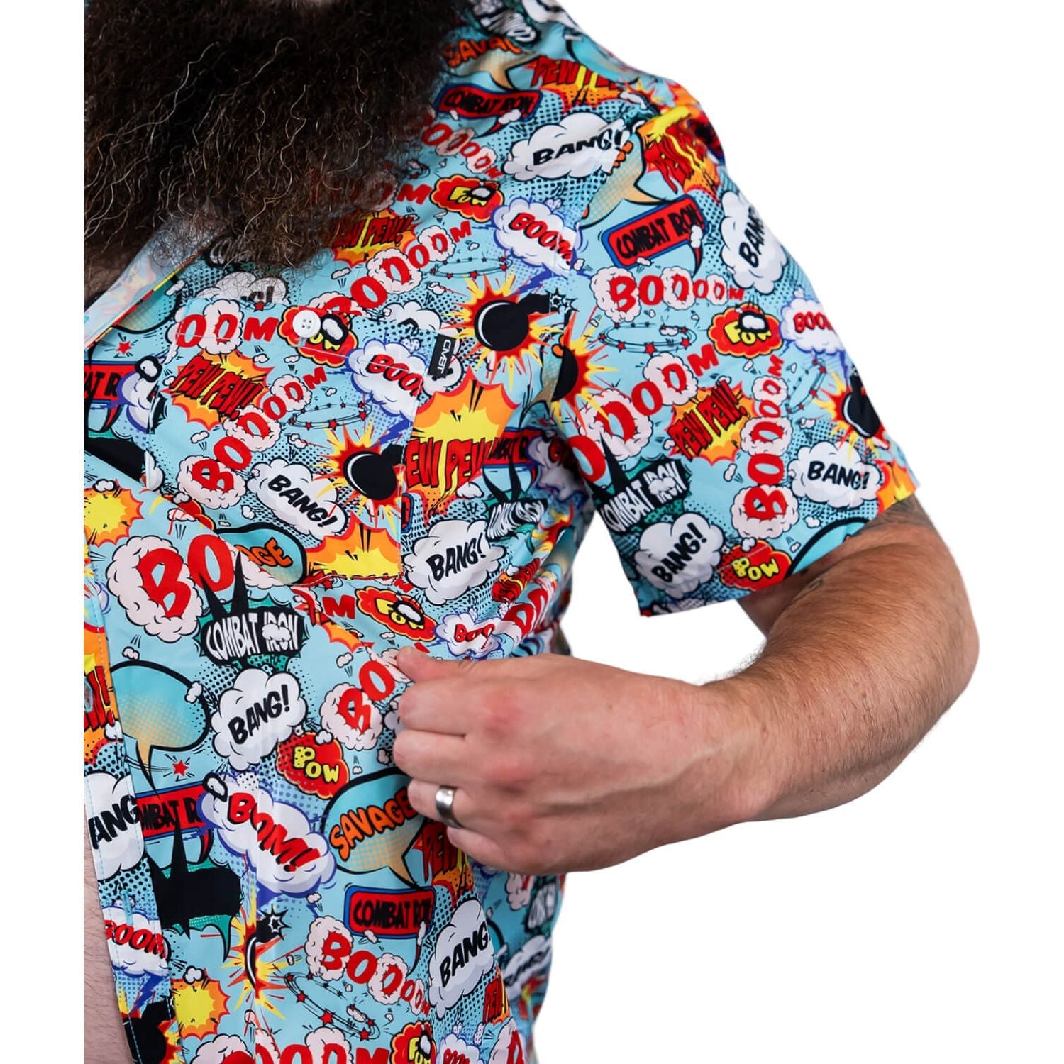 Men's Flexable Short Sleeve Button Up