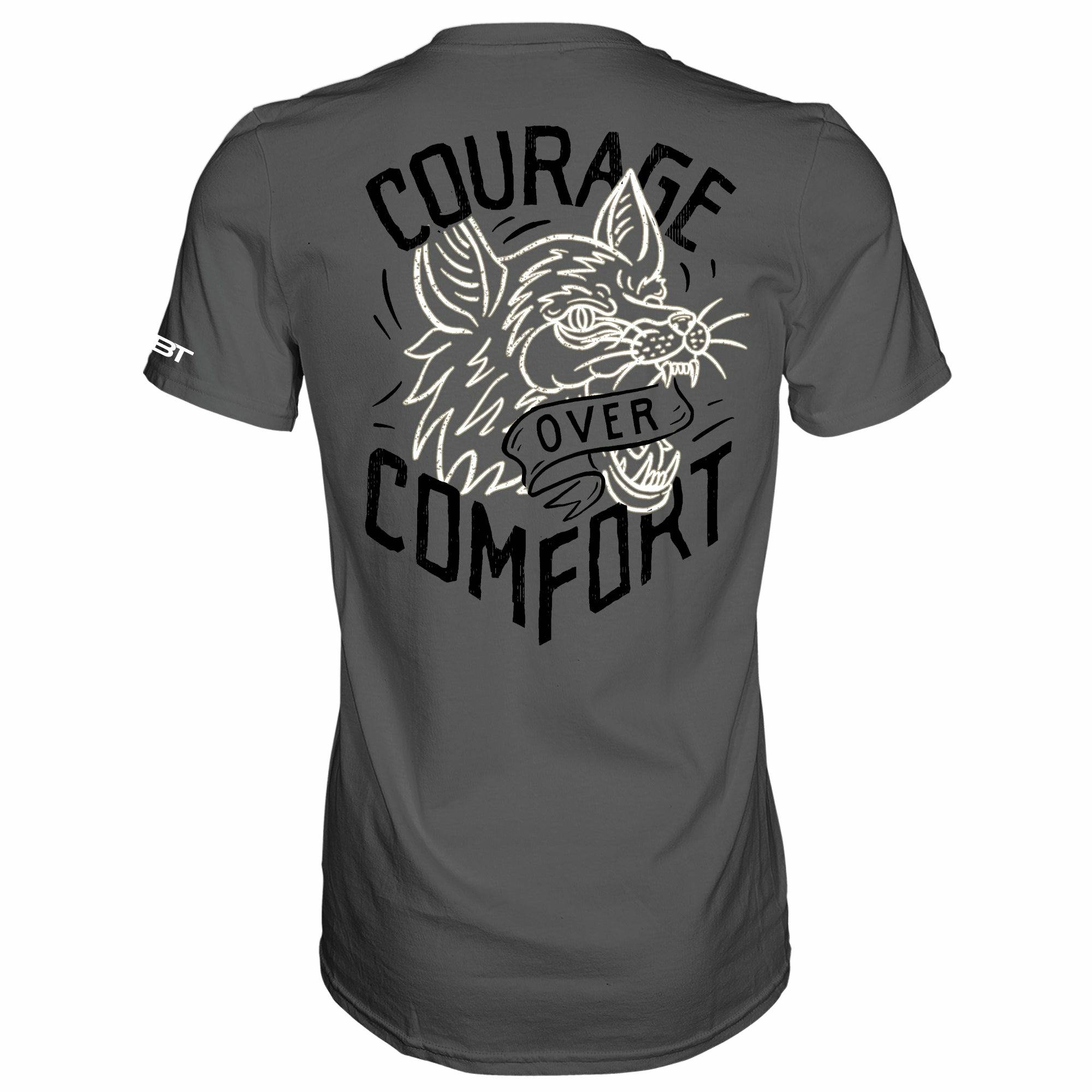 COURAGE OVER COMFORT - WOLF EDITION MEN’S T-SHIRT