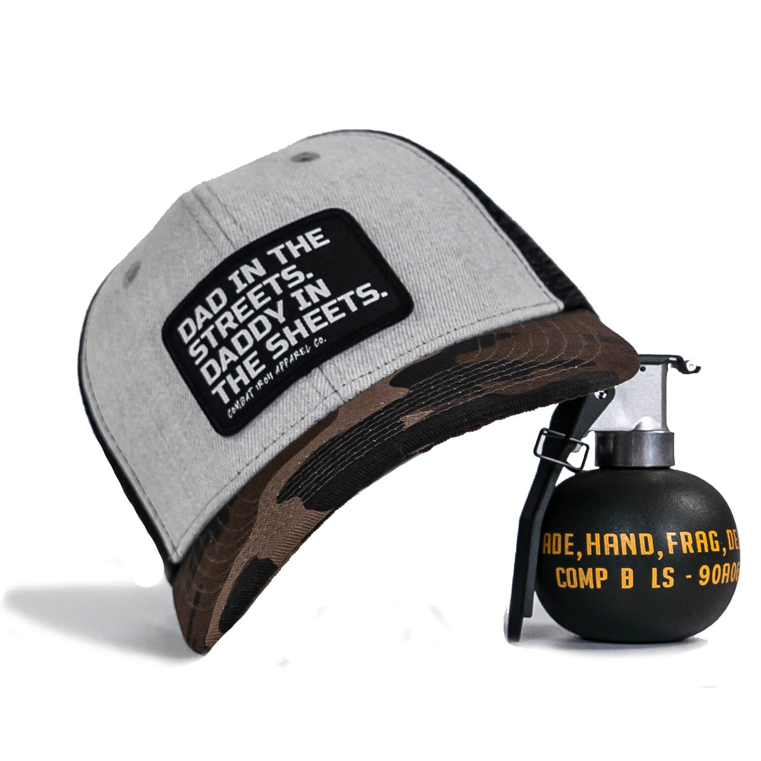 Dad In The Streets. Daddy In The Sheets. Black Patch Snapback Cap