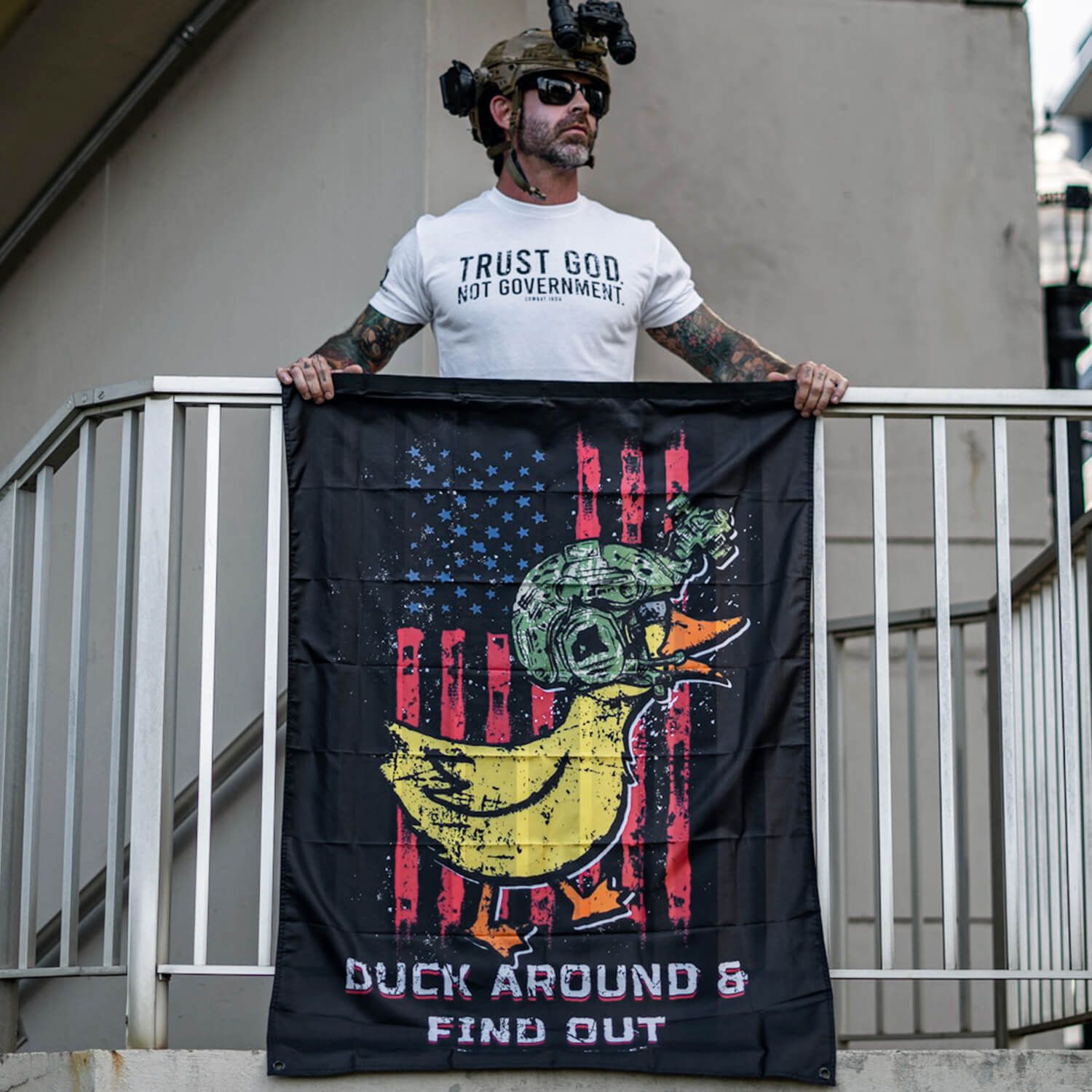 DAFO: DUCK AROUND & FIND OUT - RUBBER DUCK EDITION 3' X 4' WALL FLAG