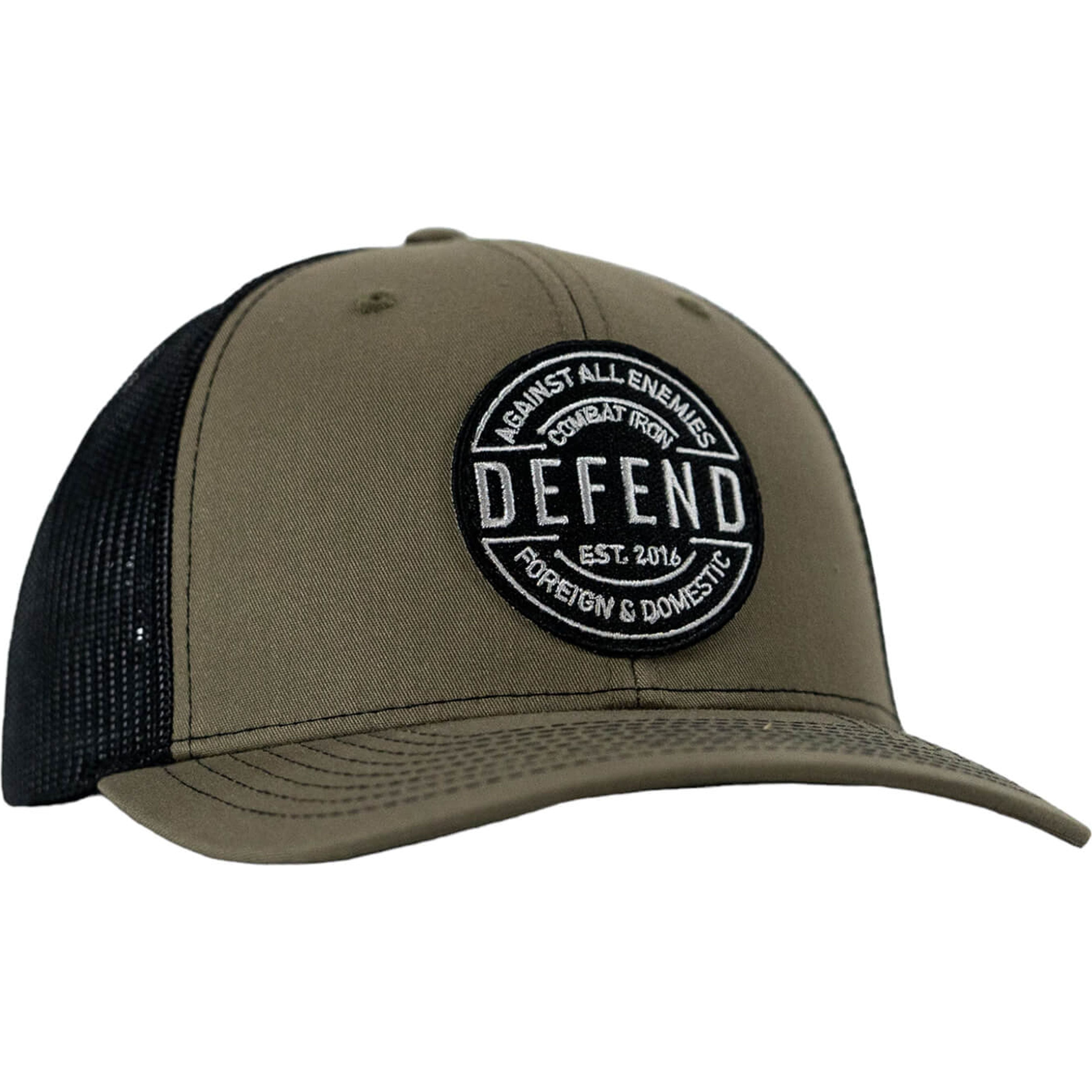 Defend Against All Enemies Foreign and Domestic Mid-Profile Mesh Snapback Hat