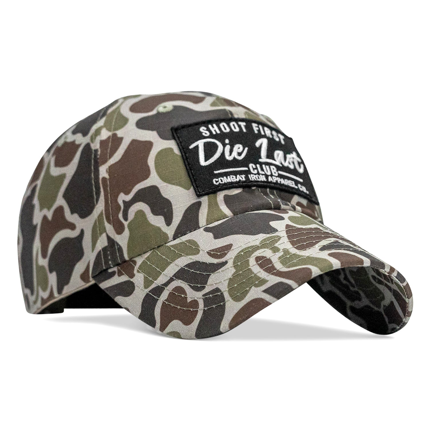 Shoot First. Die Last. Club Patch Low Profile Ripstop Flex Hat