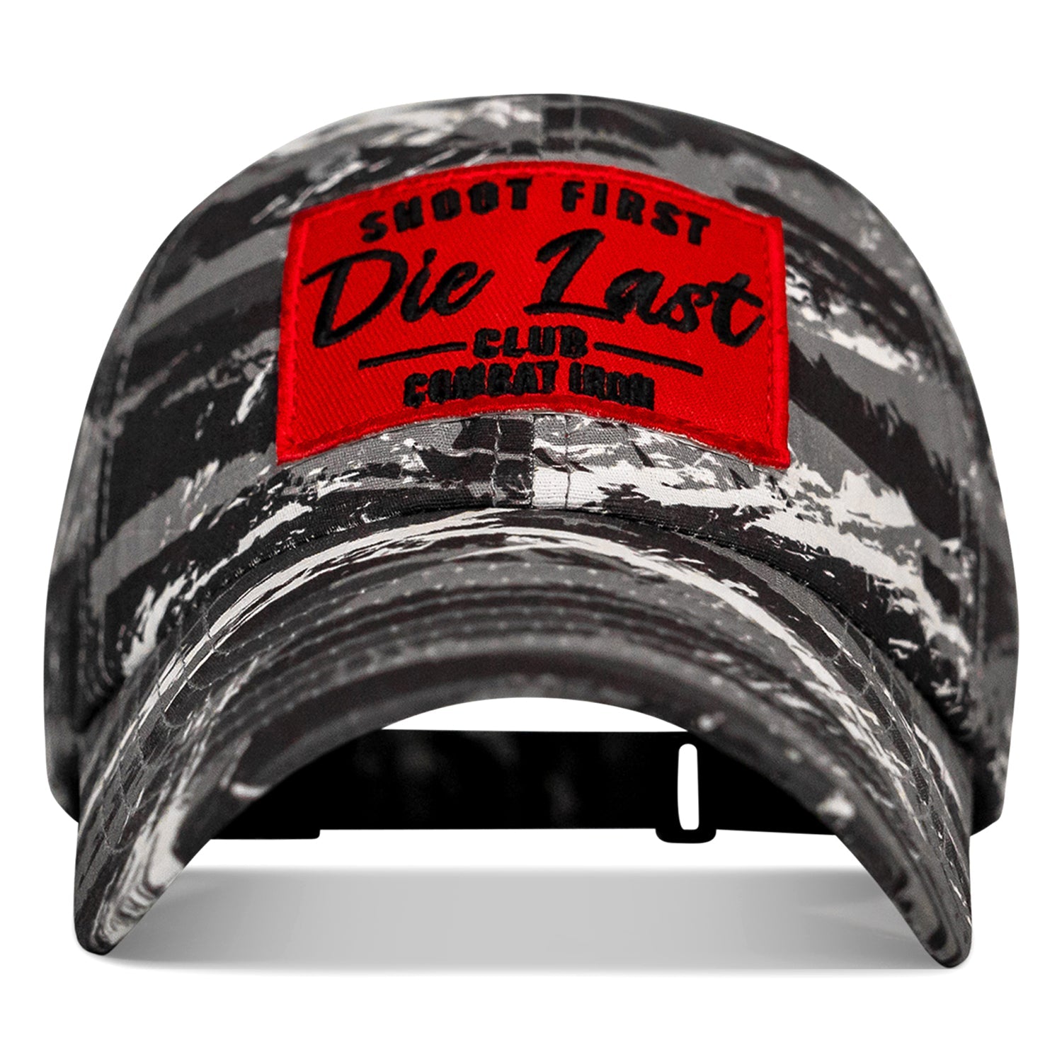 Shoot First. Die Last. Club Red Patch Ripstop Low Profile Flex Hat