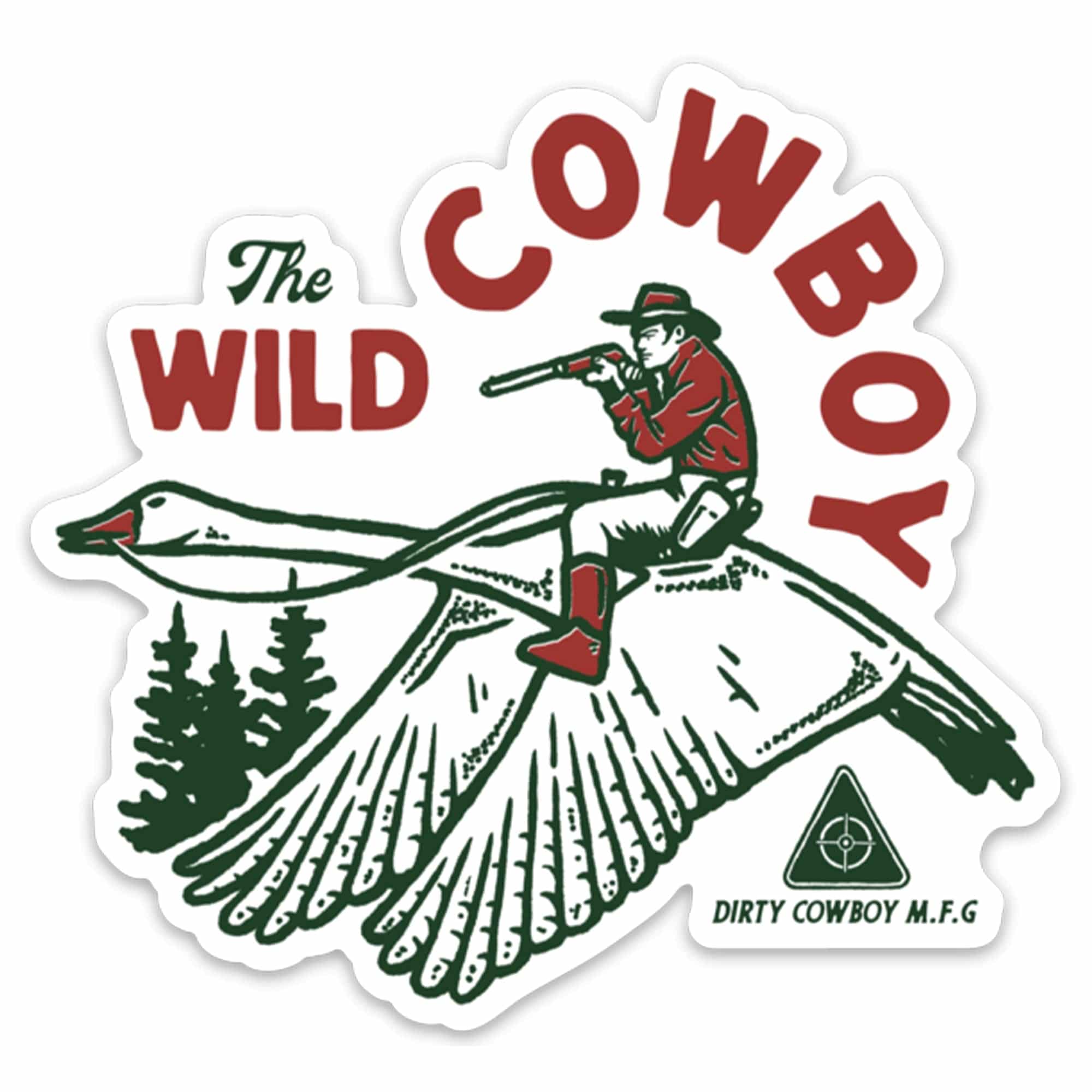 The Wild Cowboy Flying Goose Decal