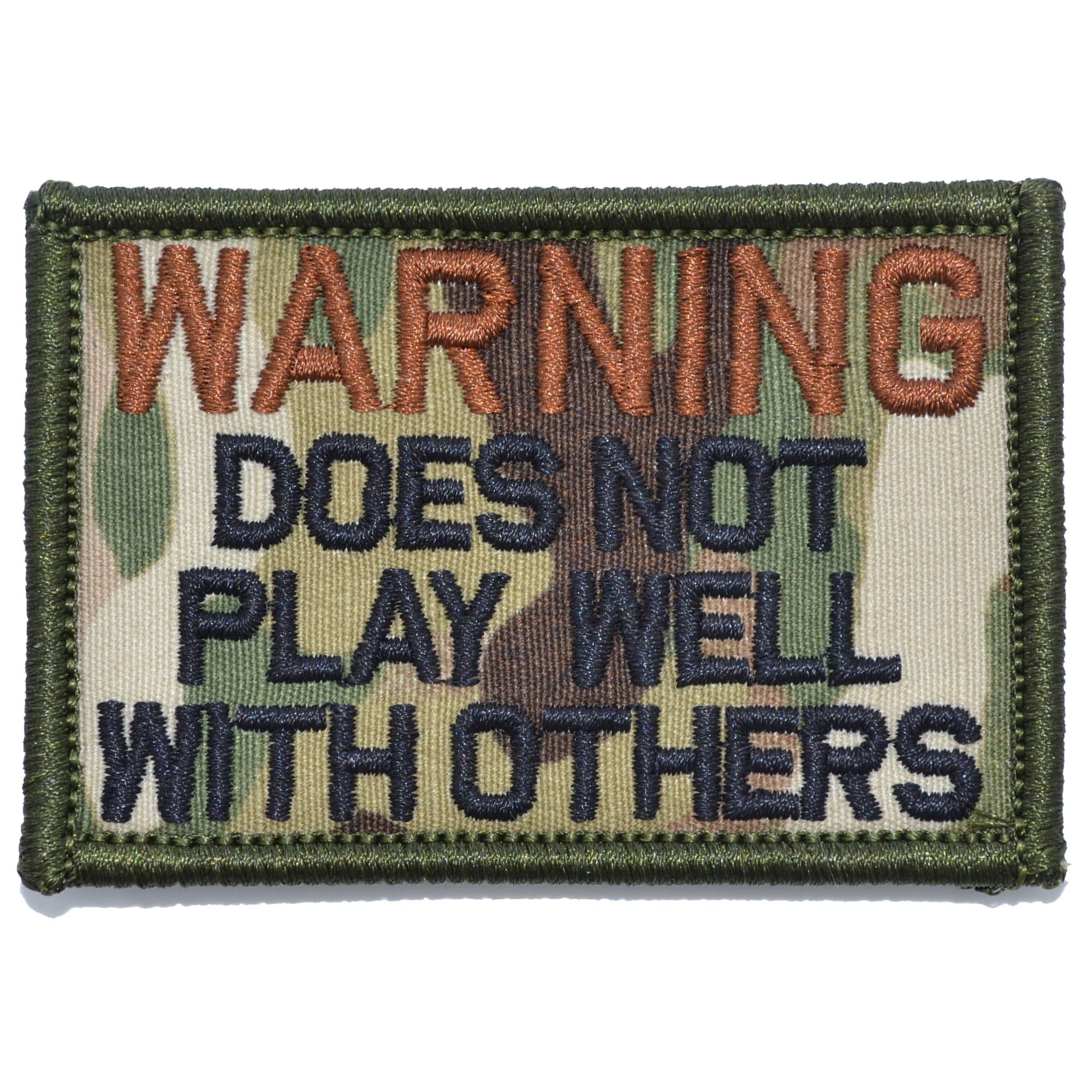 WARNING: Does Not Play Well With Others - 2x3 Patch