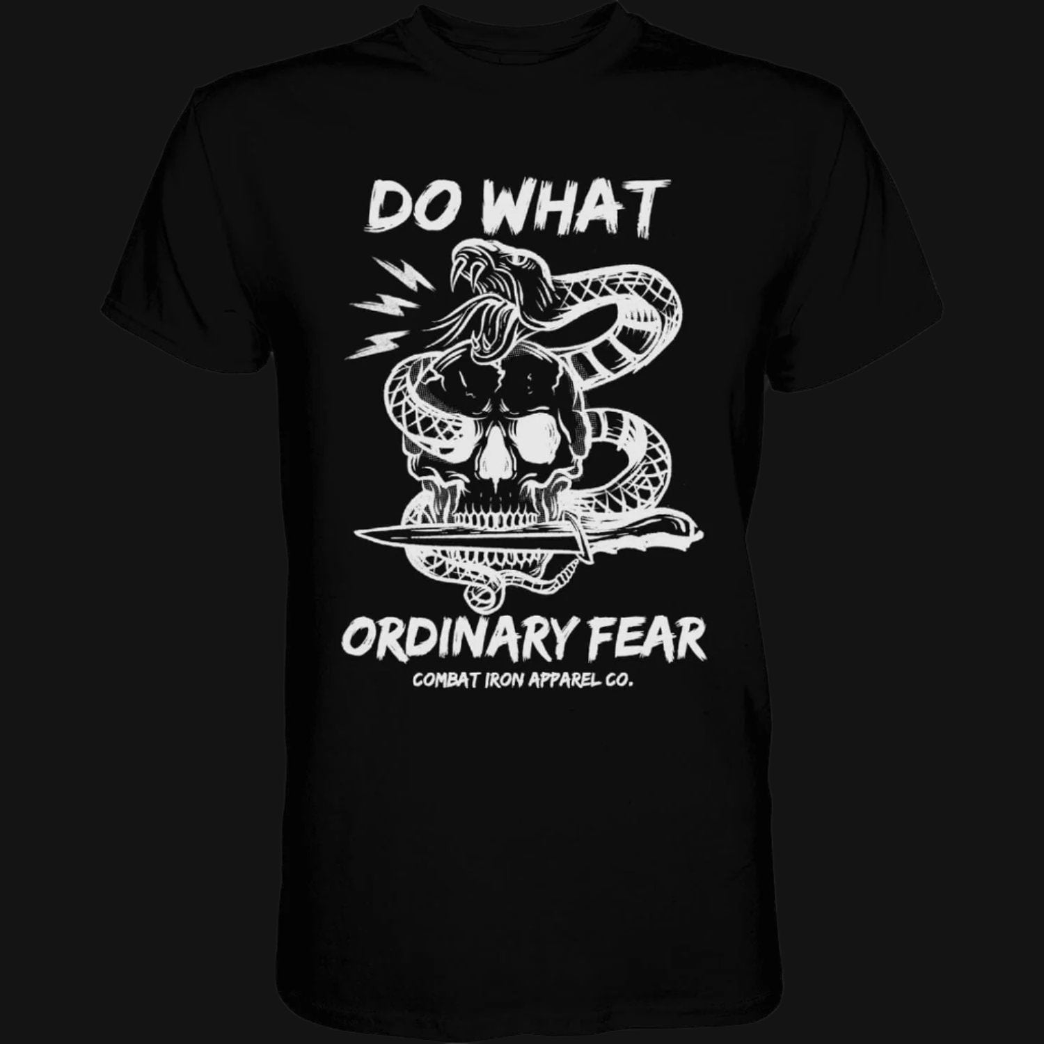 DO WHAT ORDINARY FEAR Snake & Skull Men's T-shirt