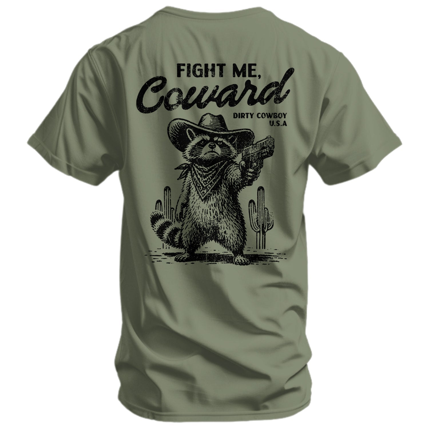 Fight Me Coward Racoon Men's T-Shirt