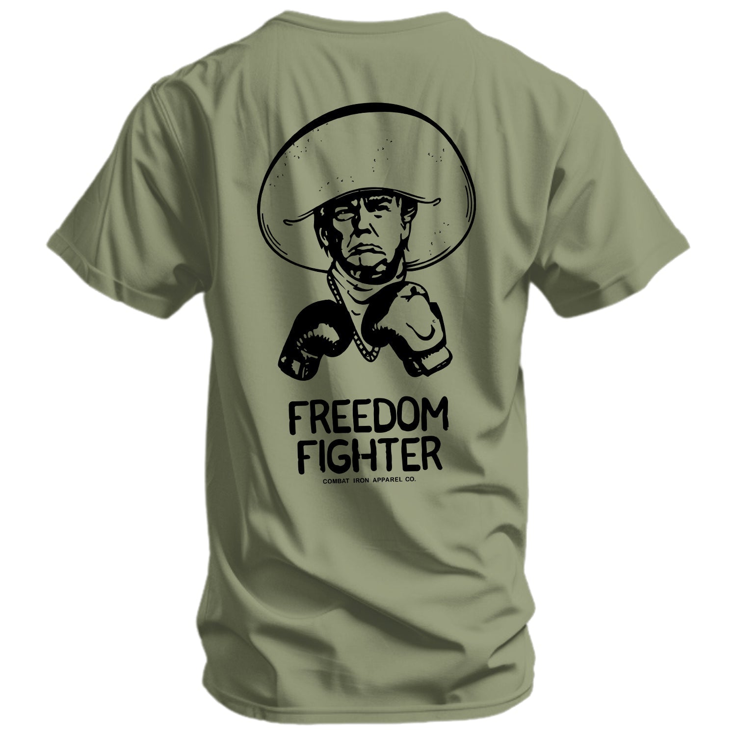 Freedom Fighter Cowboy President Trump Men's T-Shirt