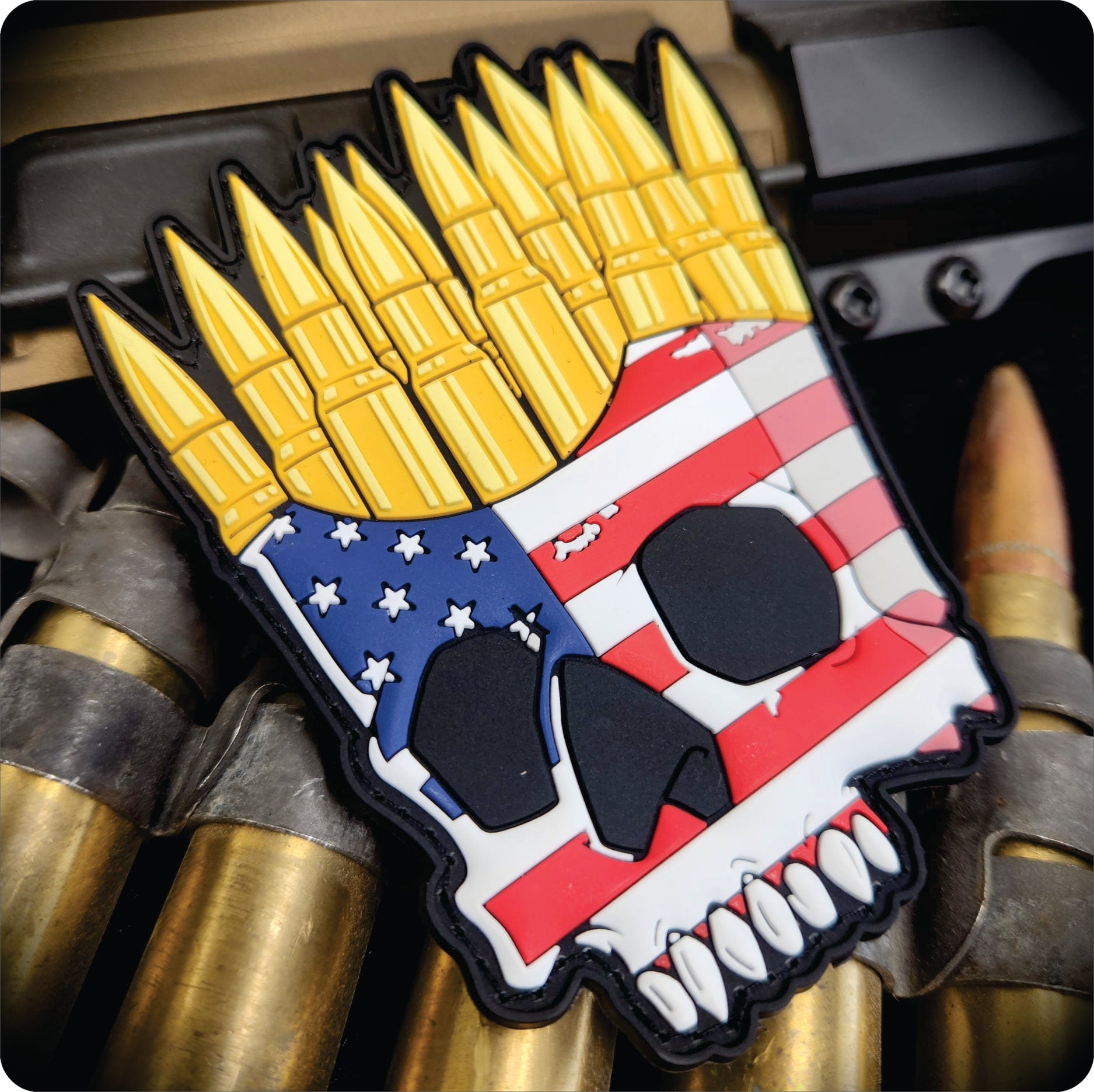 American Flag Freedom Fries - 3.75" PVC Patch