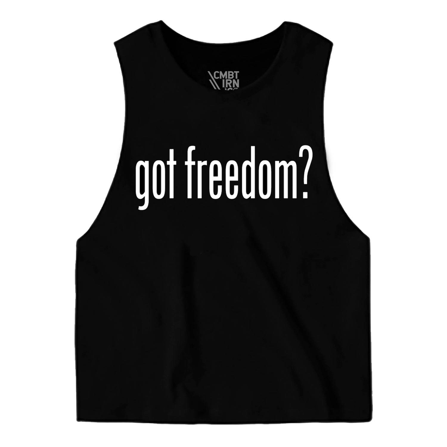 Got Freedom? Women's Flowy Racerback Crop