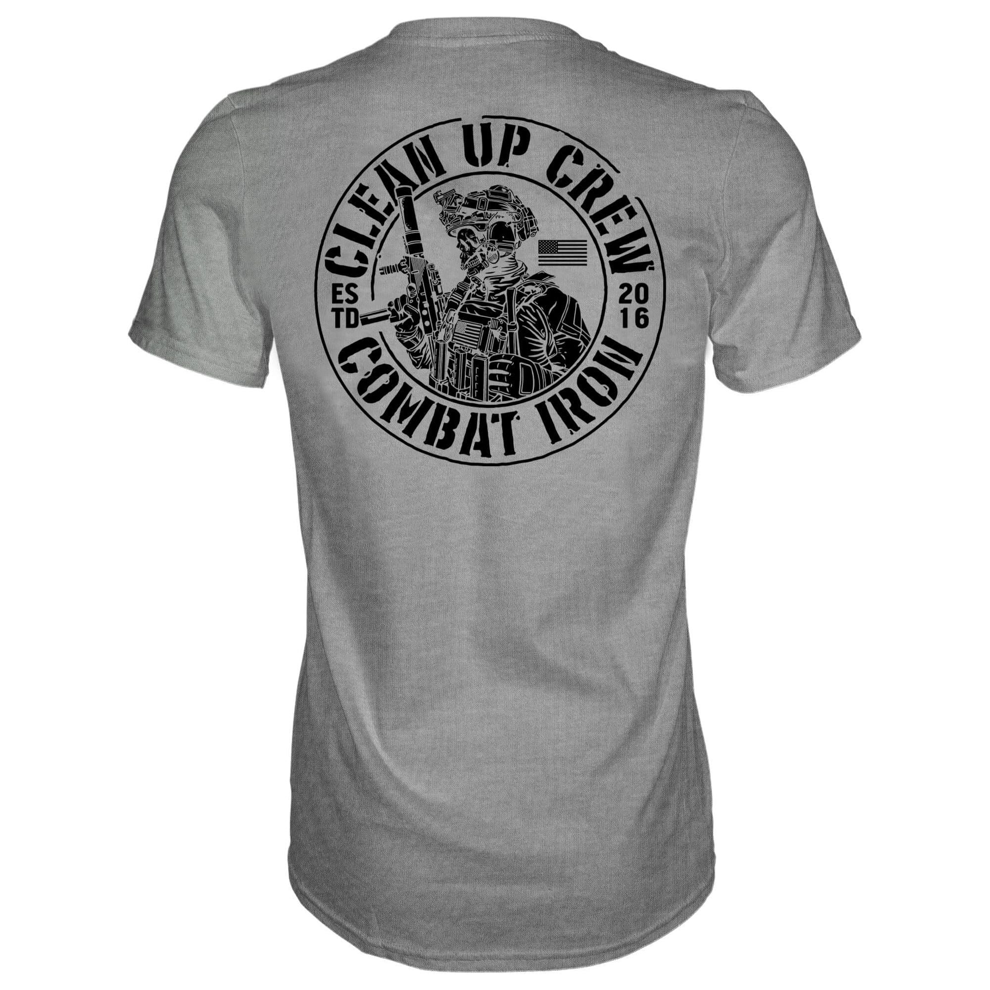 Herren-T-Shirt mit Totenkopfmotiv „Clean up Crew Operator“