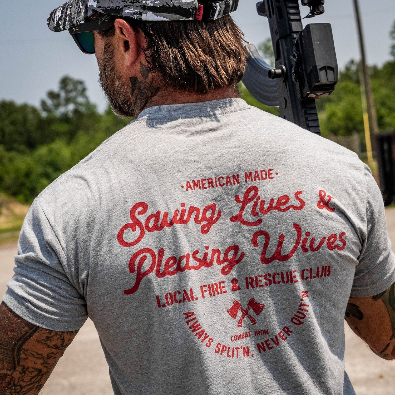 Saving Lives & Pleasing Wives Fire & Rescue Club Men's T-Shirt