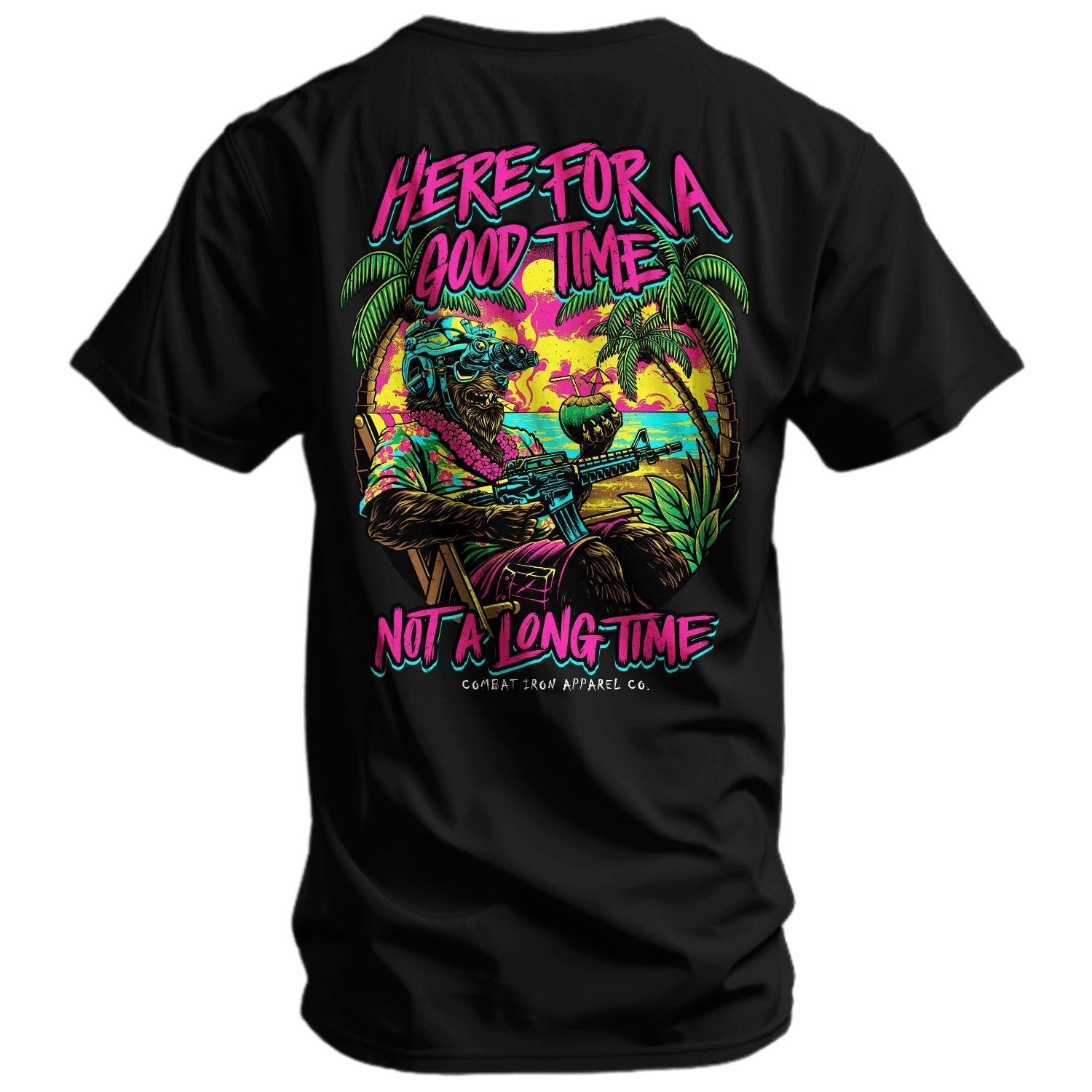 Here For A Good Time. Not A Long Time. Retro Summer Edition Men's T-Shirt