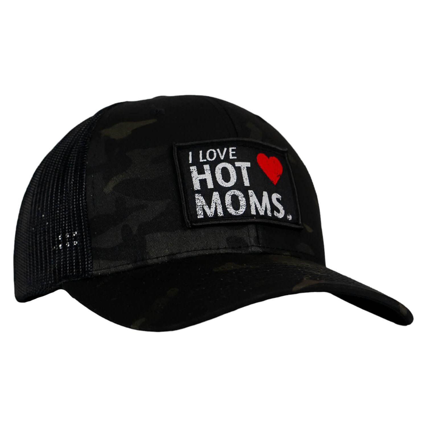 I Love Hot Mom's Patch Snapback Hat