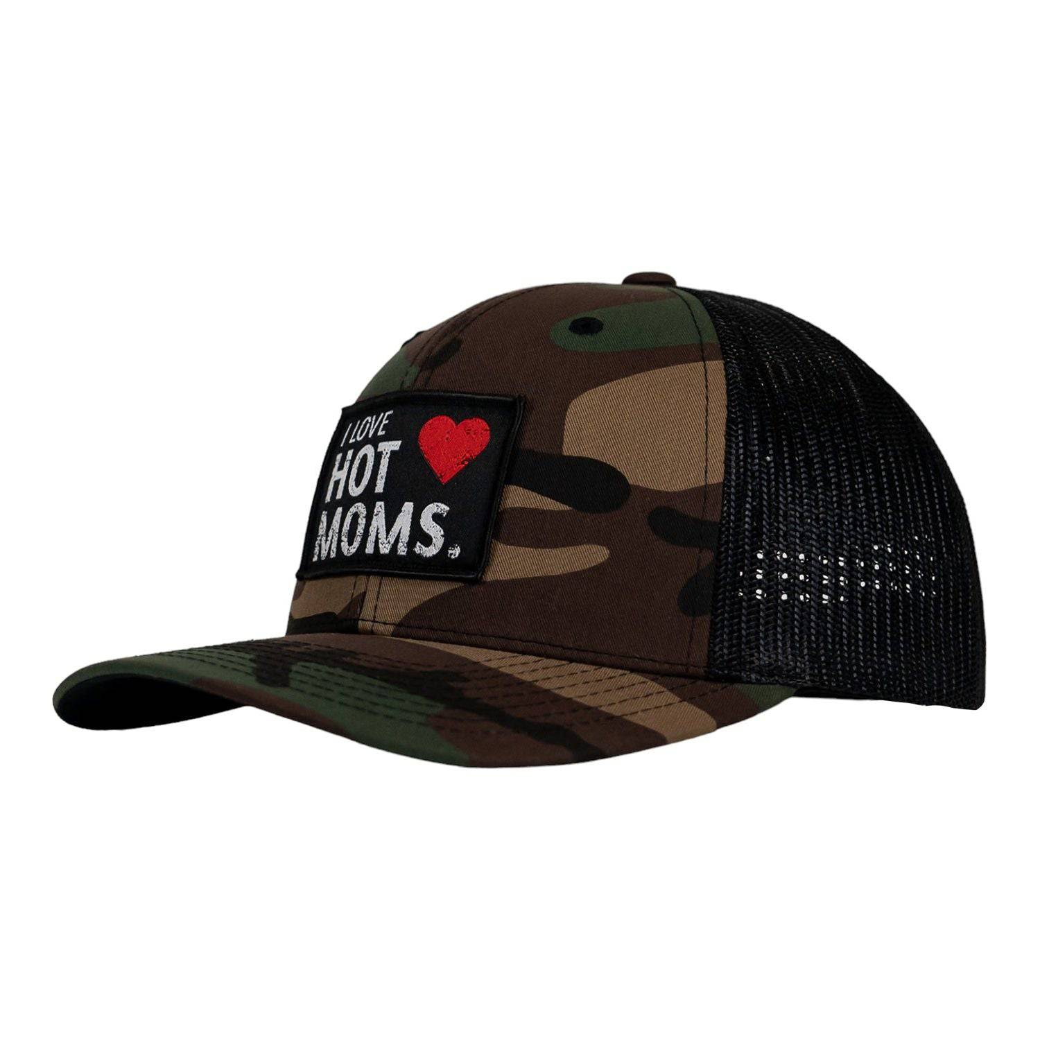 I Love Hot Mom's Patch Snapback Hat