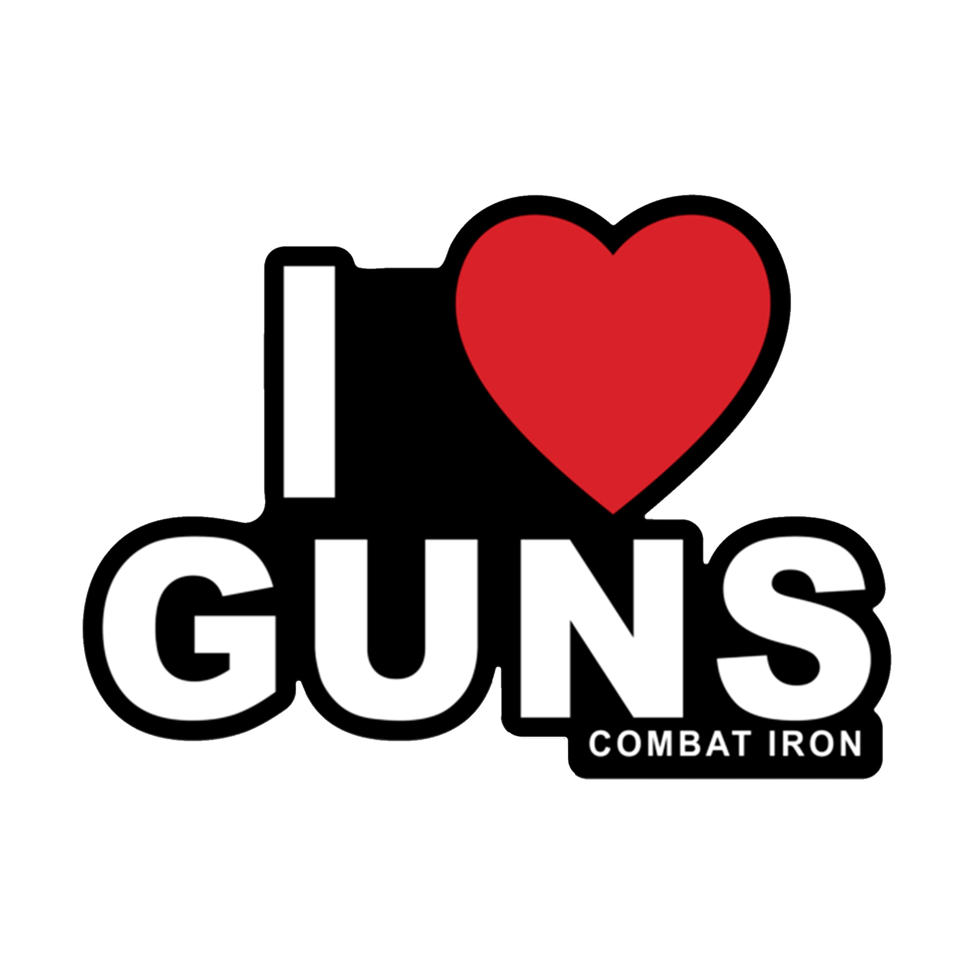 I LOVE GUNS DECAL