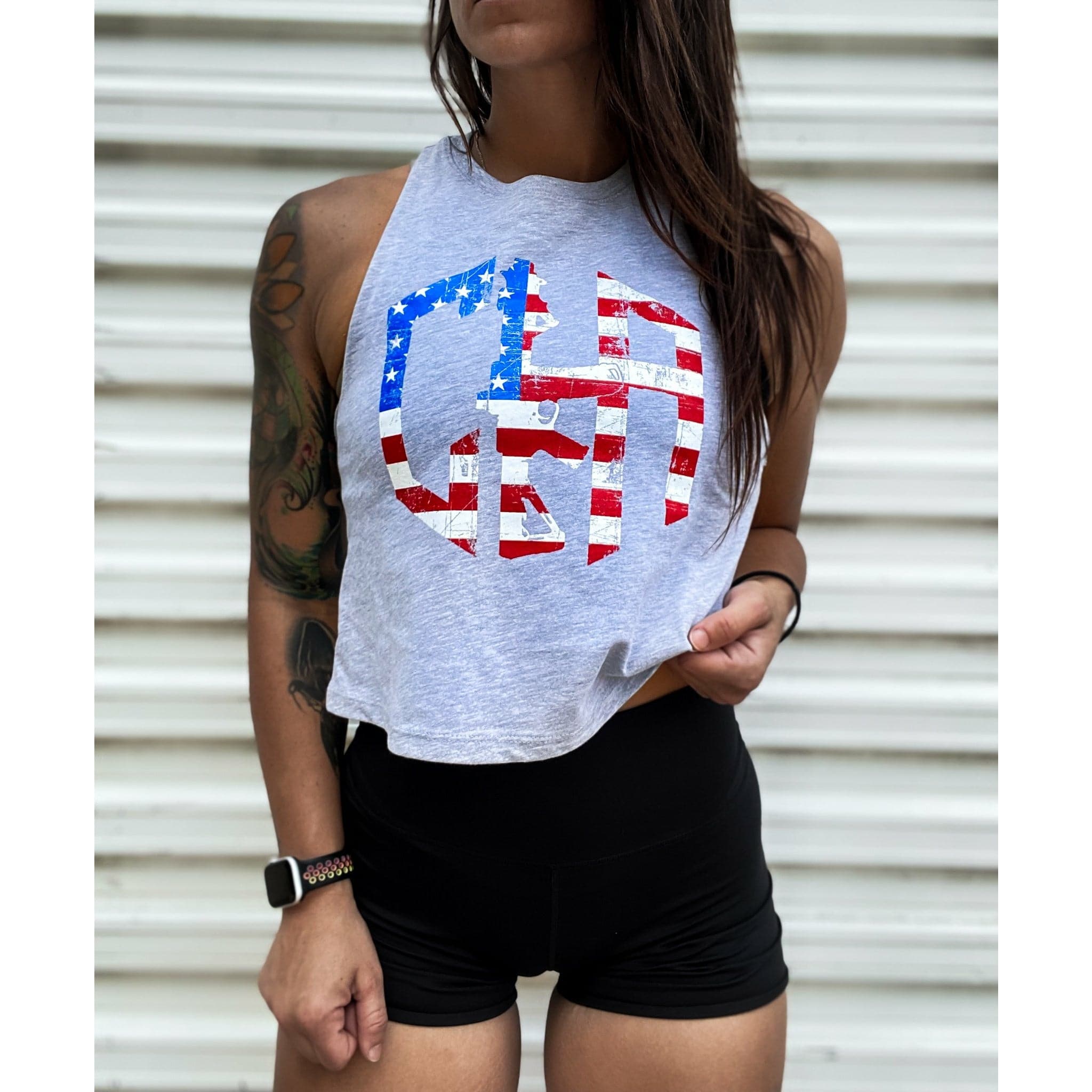 CIA Hex USA Edition Flowy Crop Top