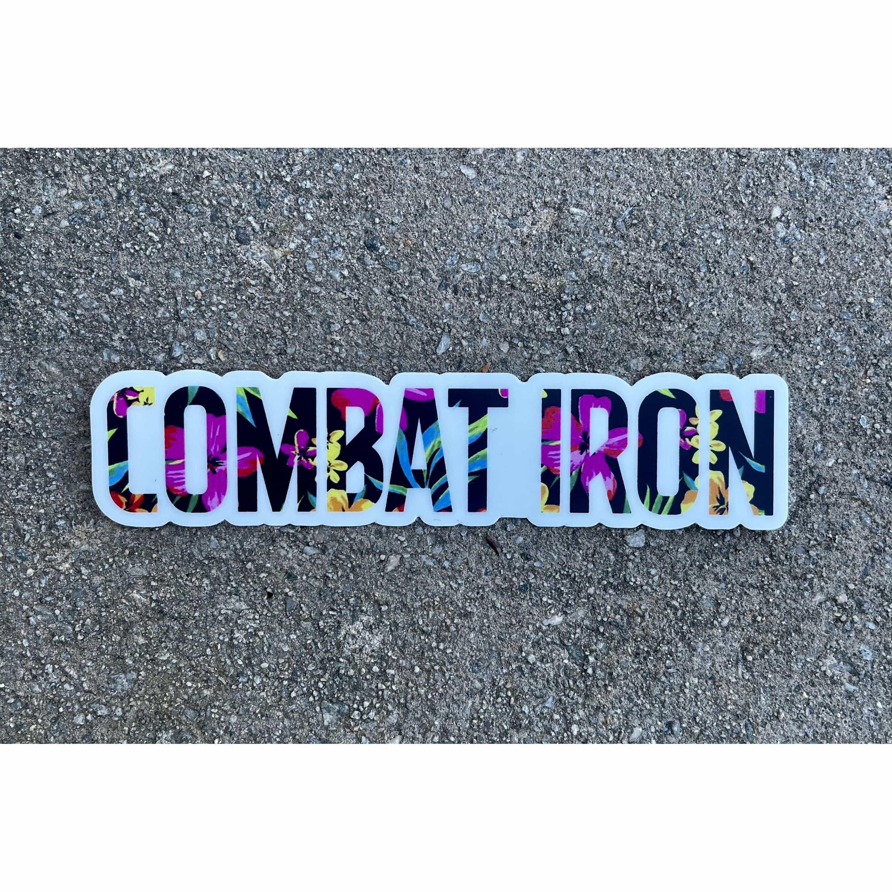 VIBRANT FLORAL COMBAT IRON DECAL