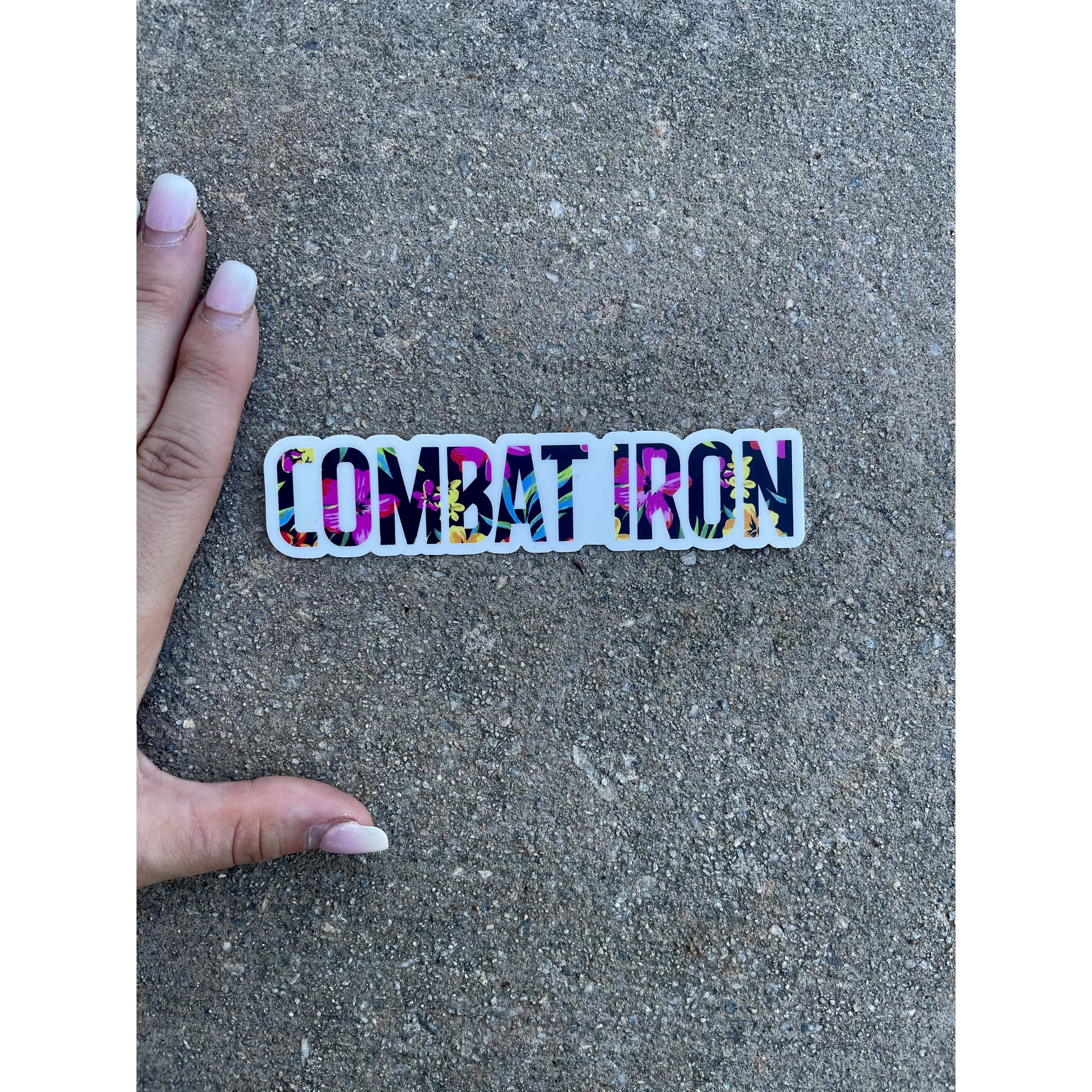 VIBRANT FLORAL COMBAT IRON DECAL