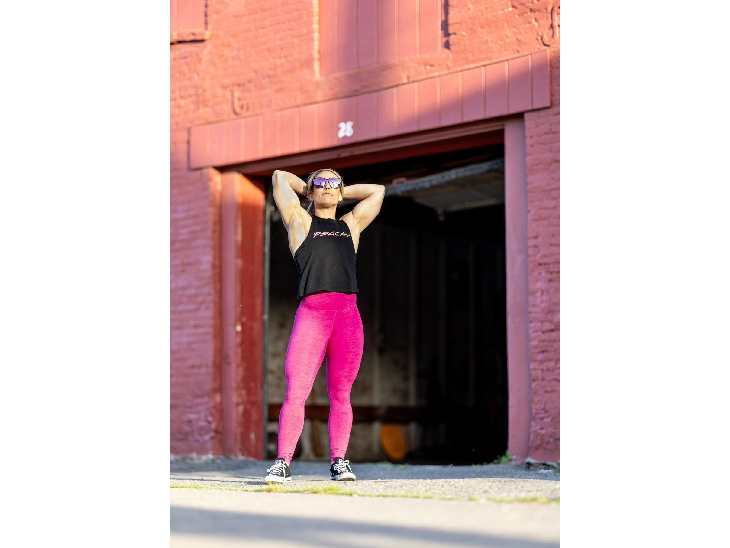 Elixir Performance Leggings - Heathered Hot Pink