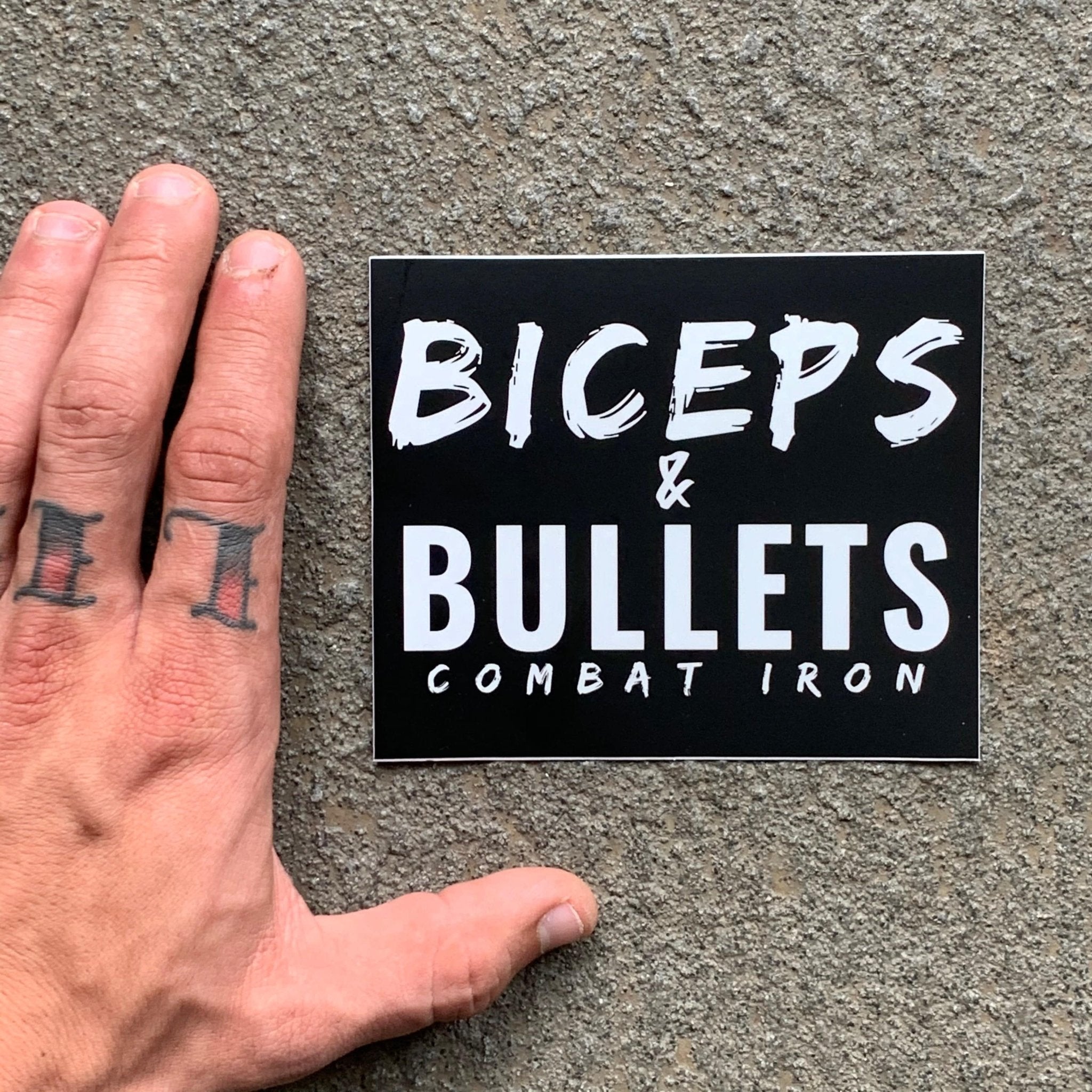 Biceps & Bullets Decal Sticker