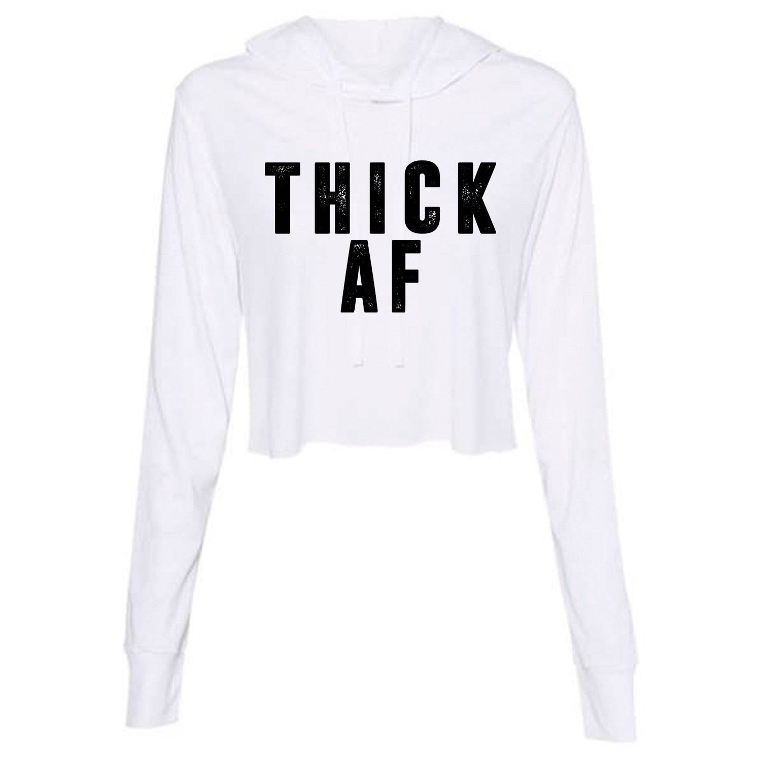 THICK AF WOMEN'S FLEECE-LINED CROPPED HOODIE