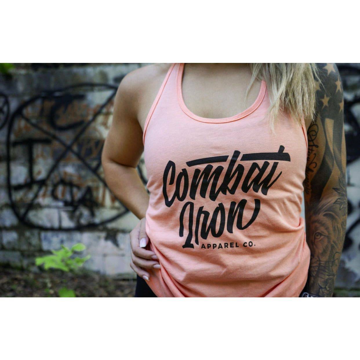 Combat Iron Script Women's Racerback Tank