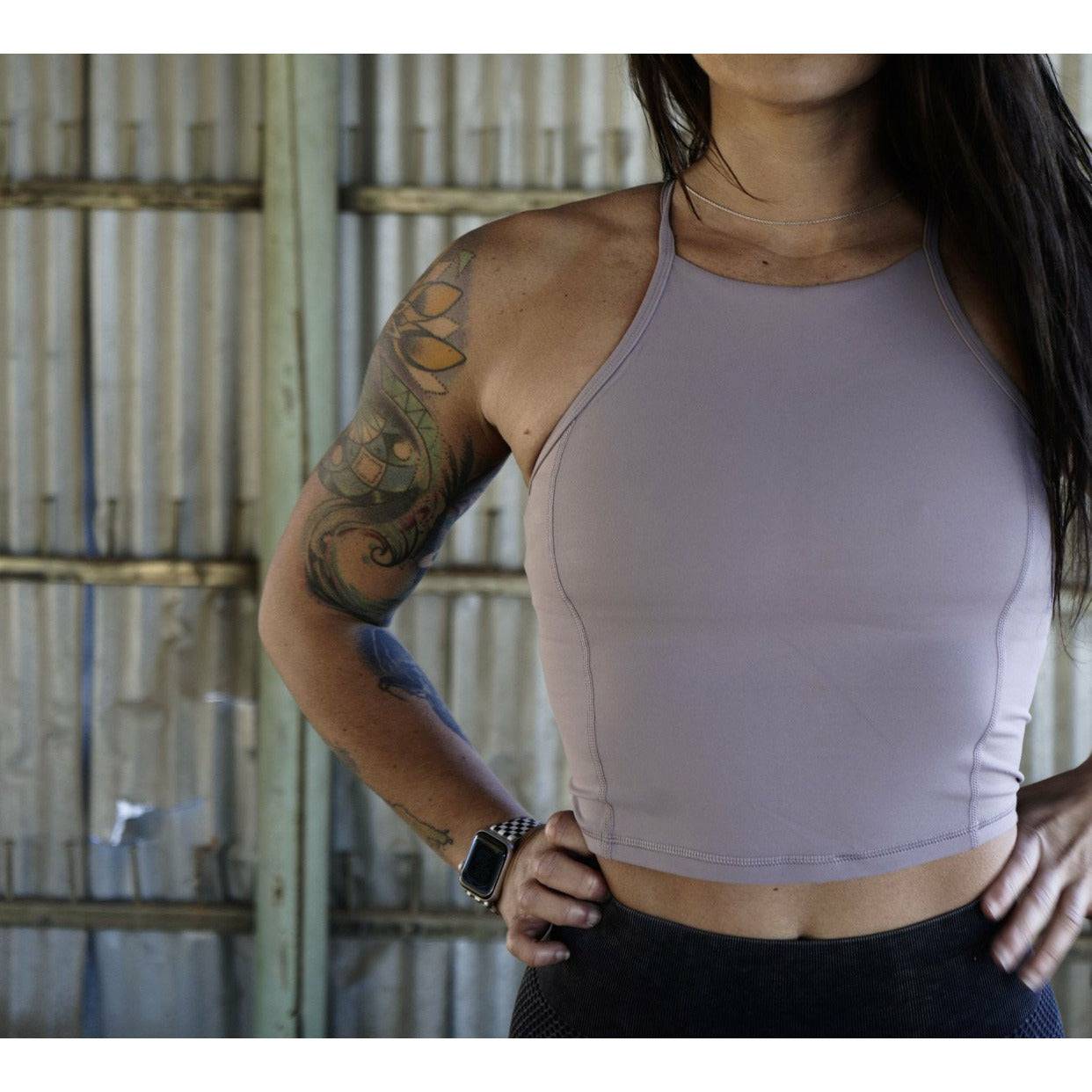 Split Back High Neck Cropped Tank | Sexy Yet Savage Collection